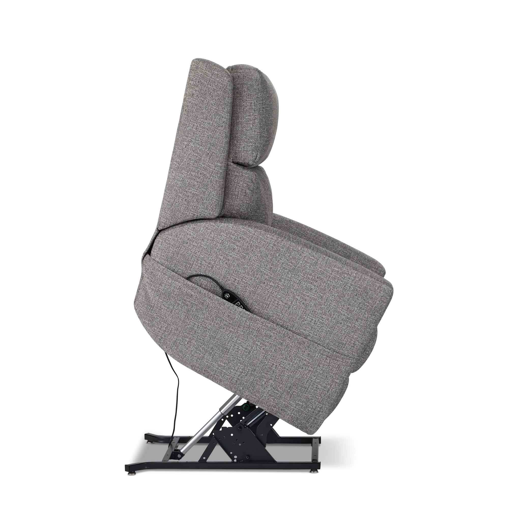 Score Fabric Power Lift Recliner with Power Headrest & Lumbar