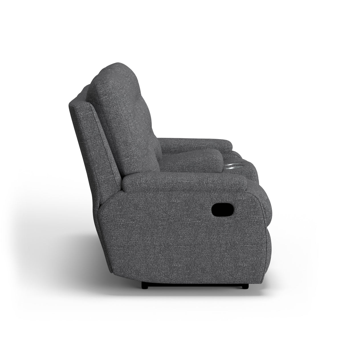 Kerrie Fabric Reclining Loveseat with Console