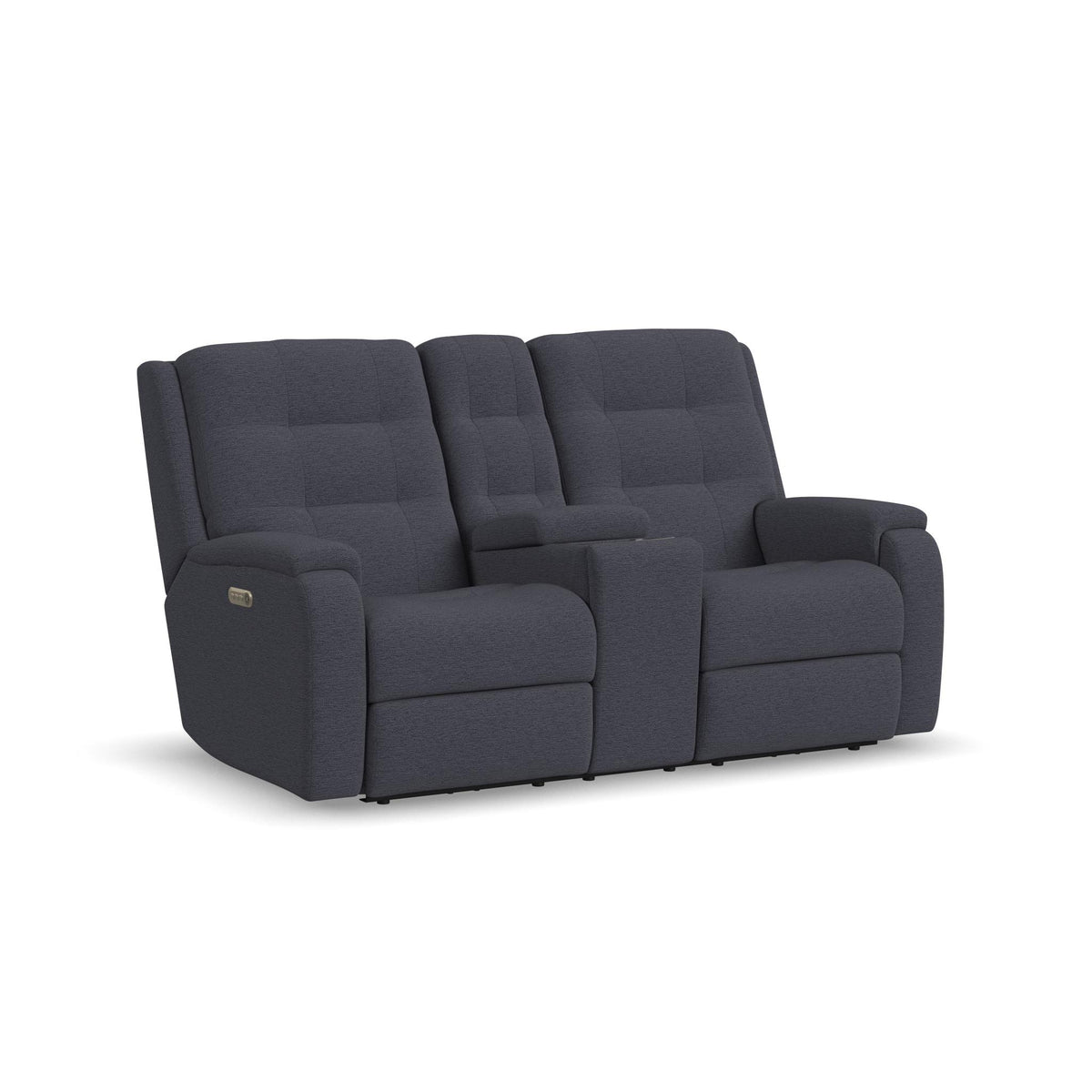Arlo Fabric Power Reclining Loveseat with Console & Power Headrests & Lumbar