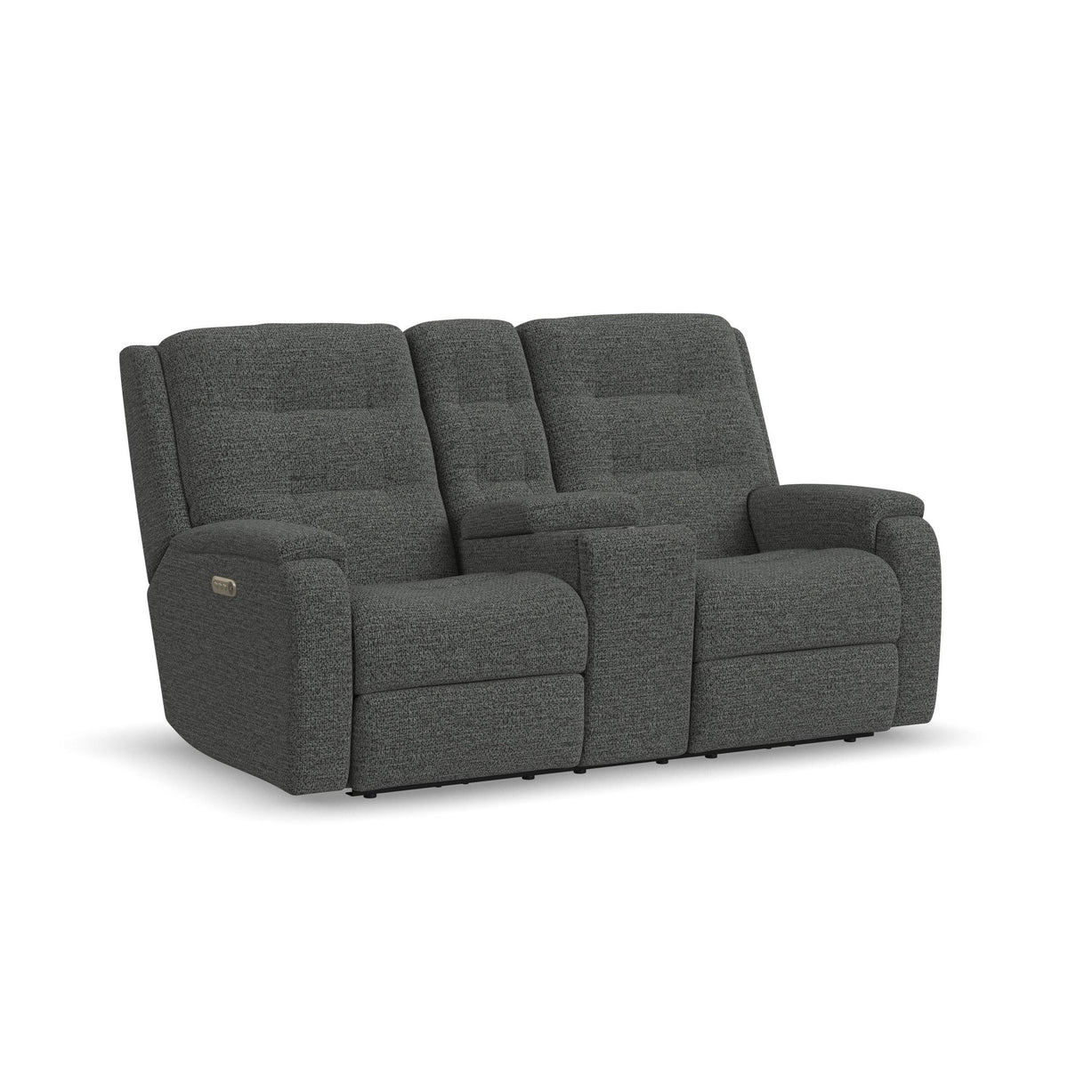 Arlo Fabric Power Reclining Loveseat with Console & Power Headrests & Lumbar