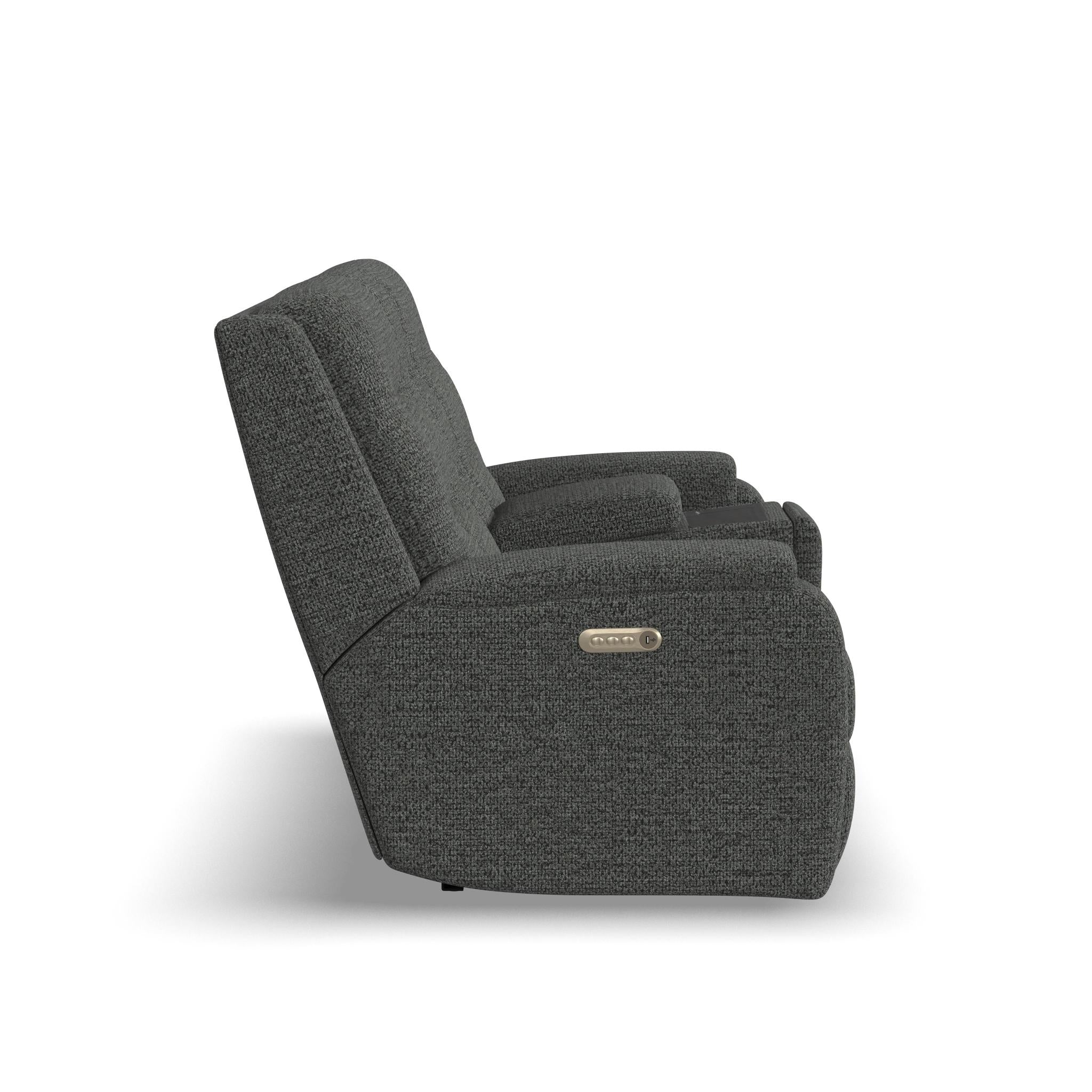 Arlo Fabric Power Reclining Loveseat with Console & Power