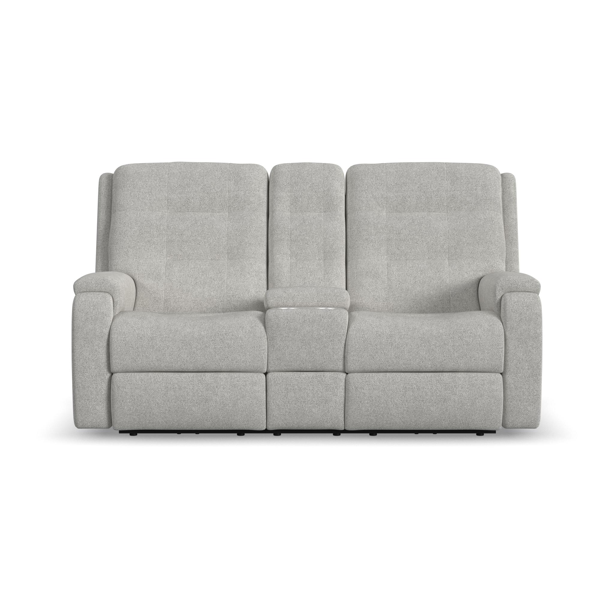 Arlo Fabric Reclining Loveseat with Console