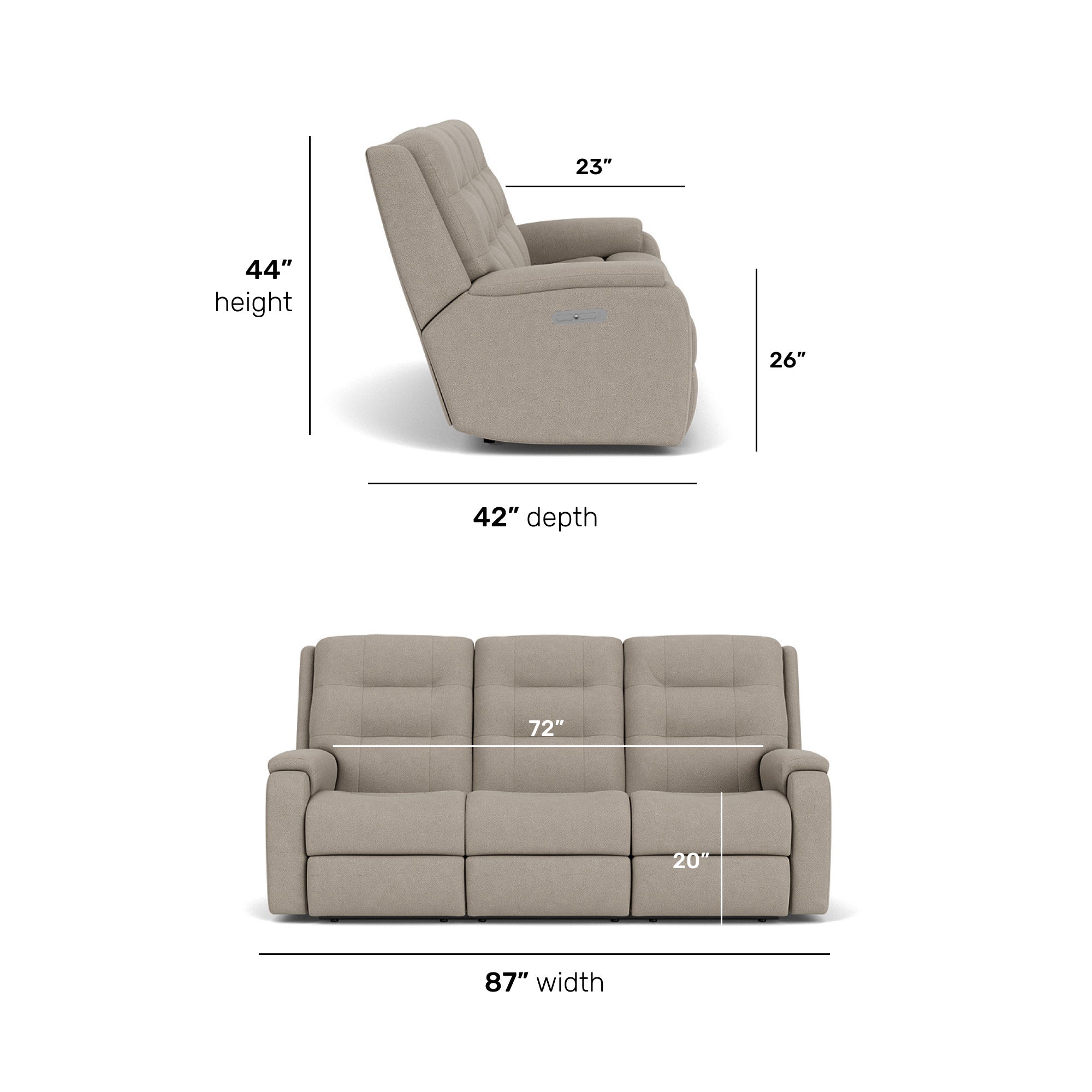 Arlo Fabric Reclining Sofa