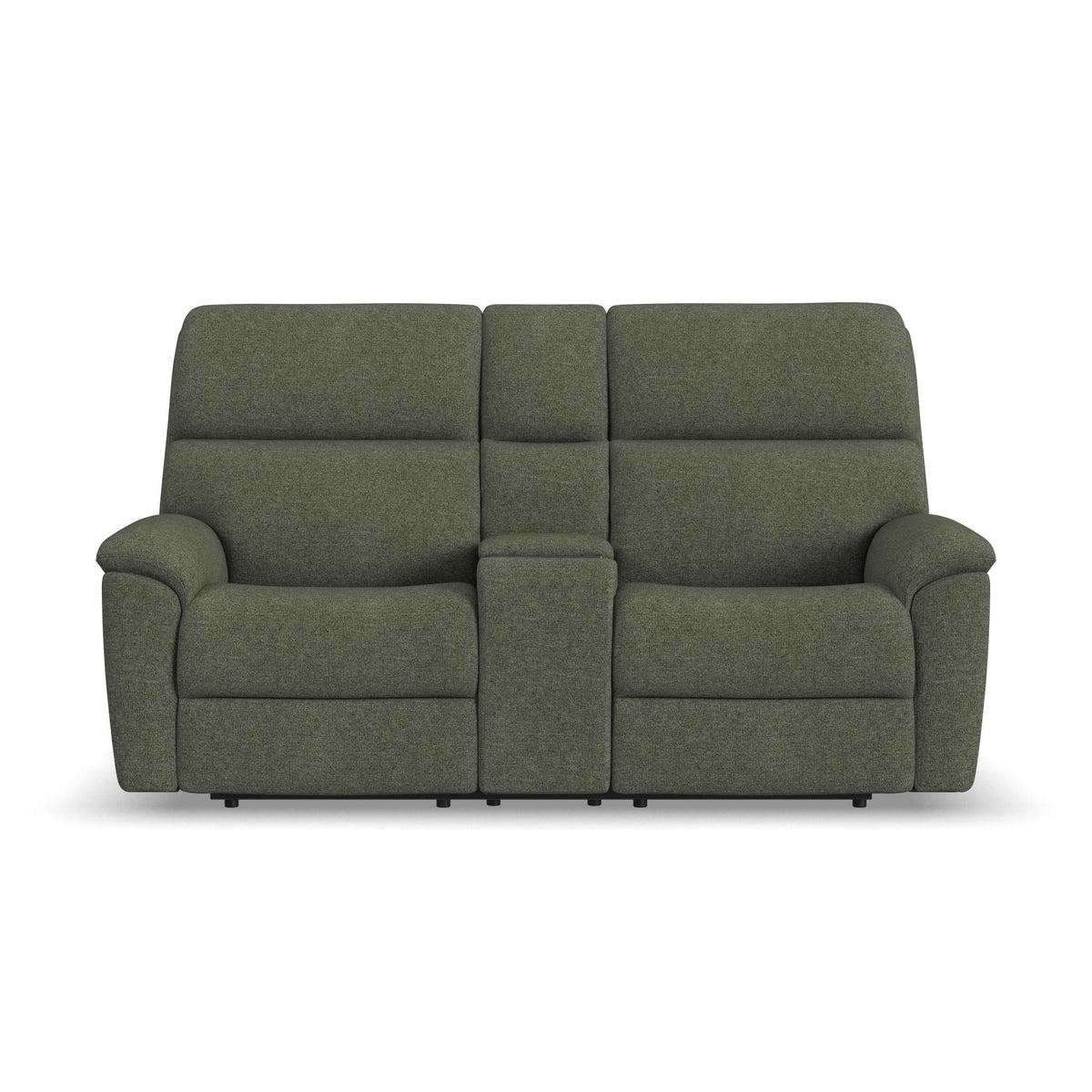 Porter Fabric Power Reclining Loveseat with Console, Power Headrest, & Lumbar