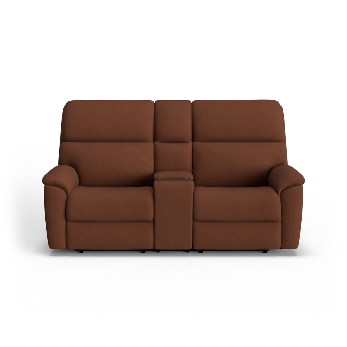 Porter Fabric Power Reclining Loveseat with Console, Power Headrest, & Lumbar