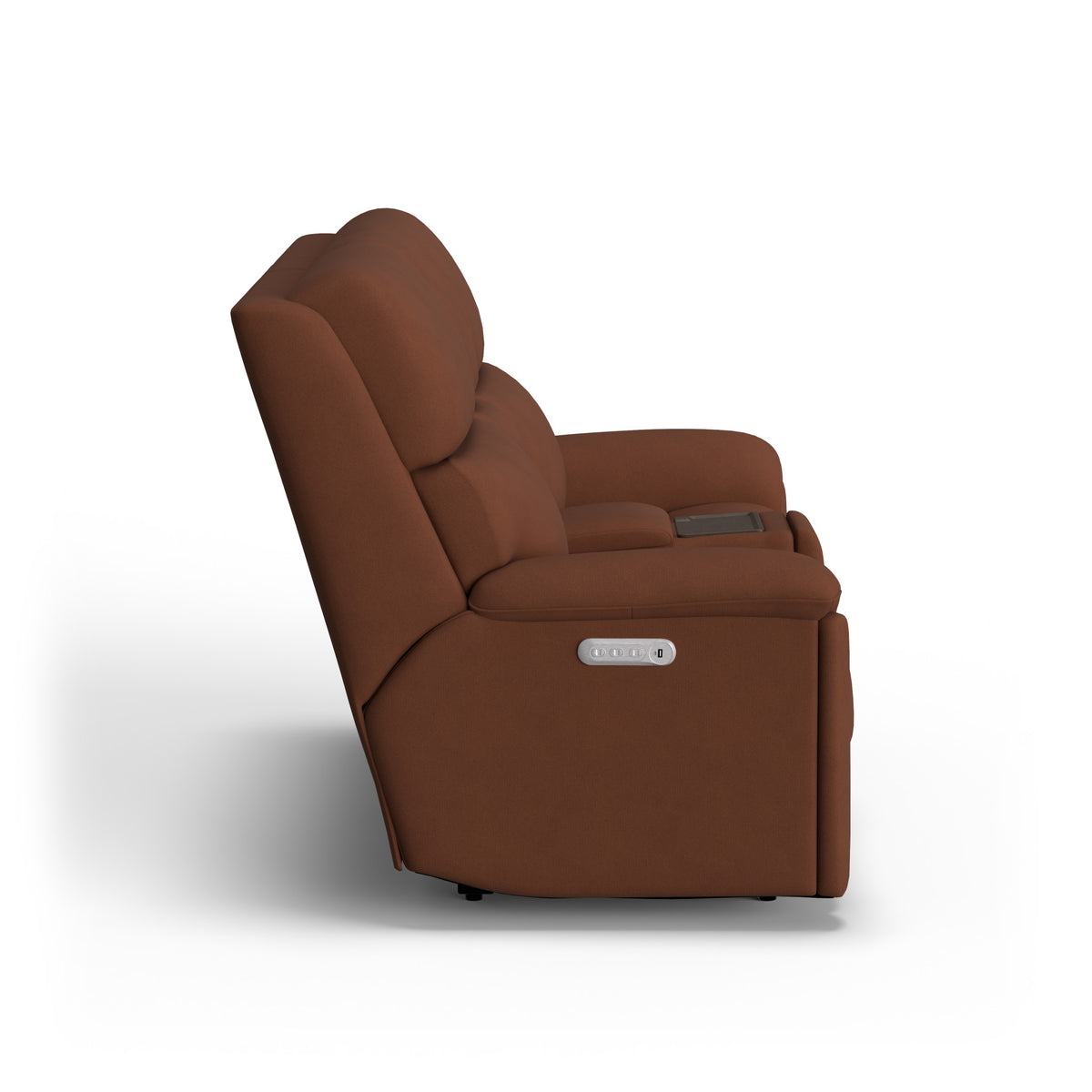 Porter Fabric Power Reclining Loveseat with Console, Power Headrest, & Lumbar