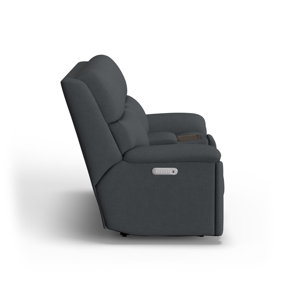 Porter Fabric Power Reclining Loveseat with Console, Power Headrest, & Lumbar