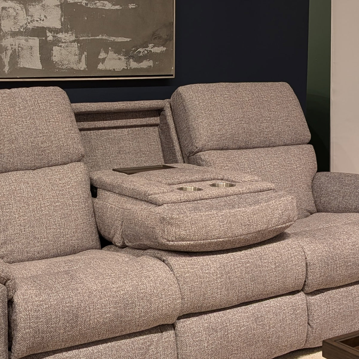 Porter Fabric Power Reclining Sofa with Console, Power Headrest, & Lumbar
