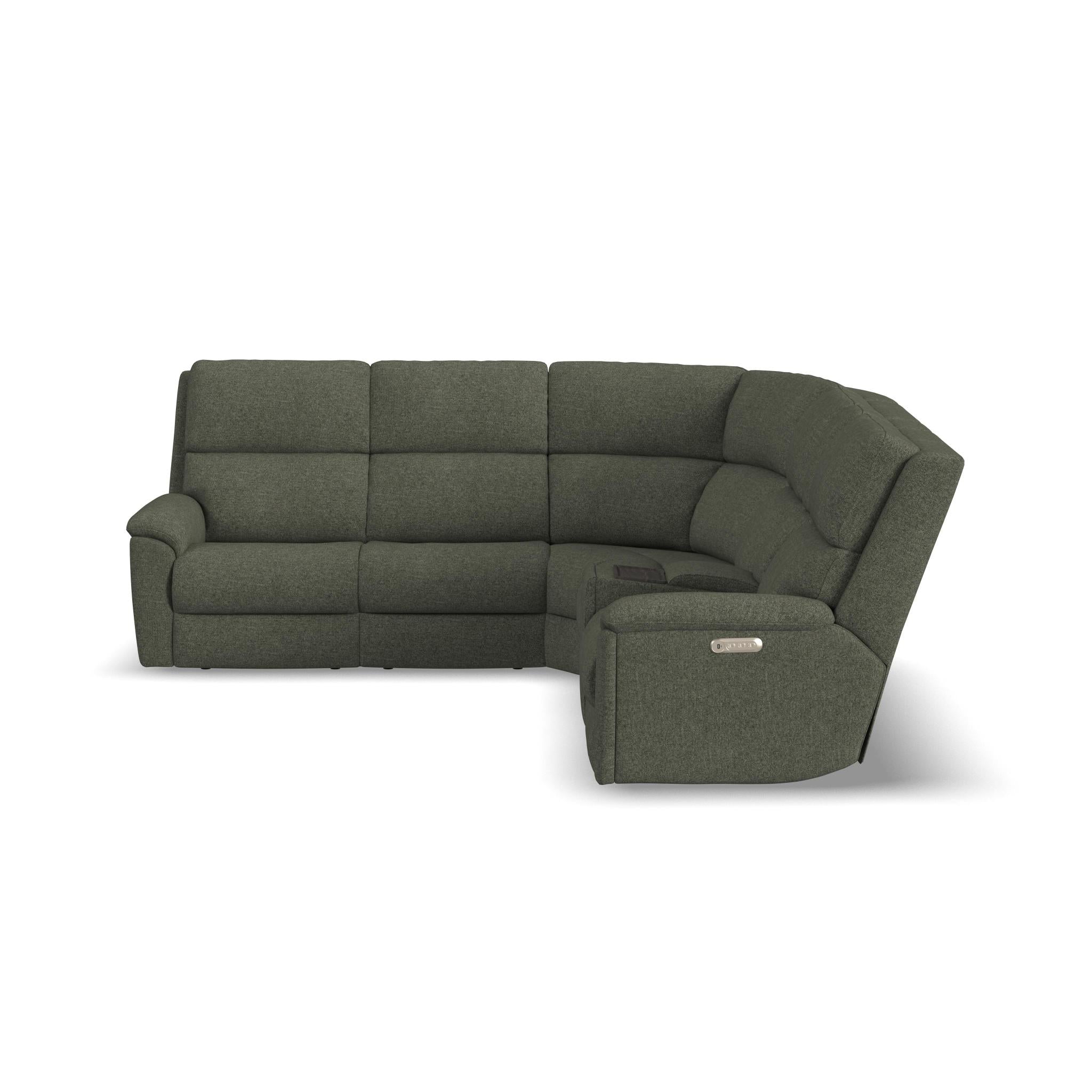 Porter Fabric Power Reclining Sectional with Power Headrest & Lumbar
