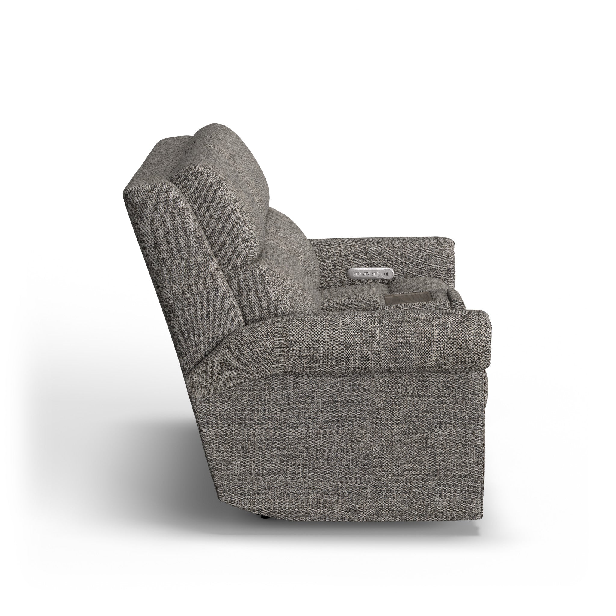 Bernard Fabric Power Reclining Loveseat with Console, Power Headrest, & Lumbar