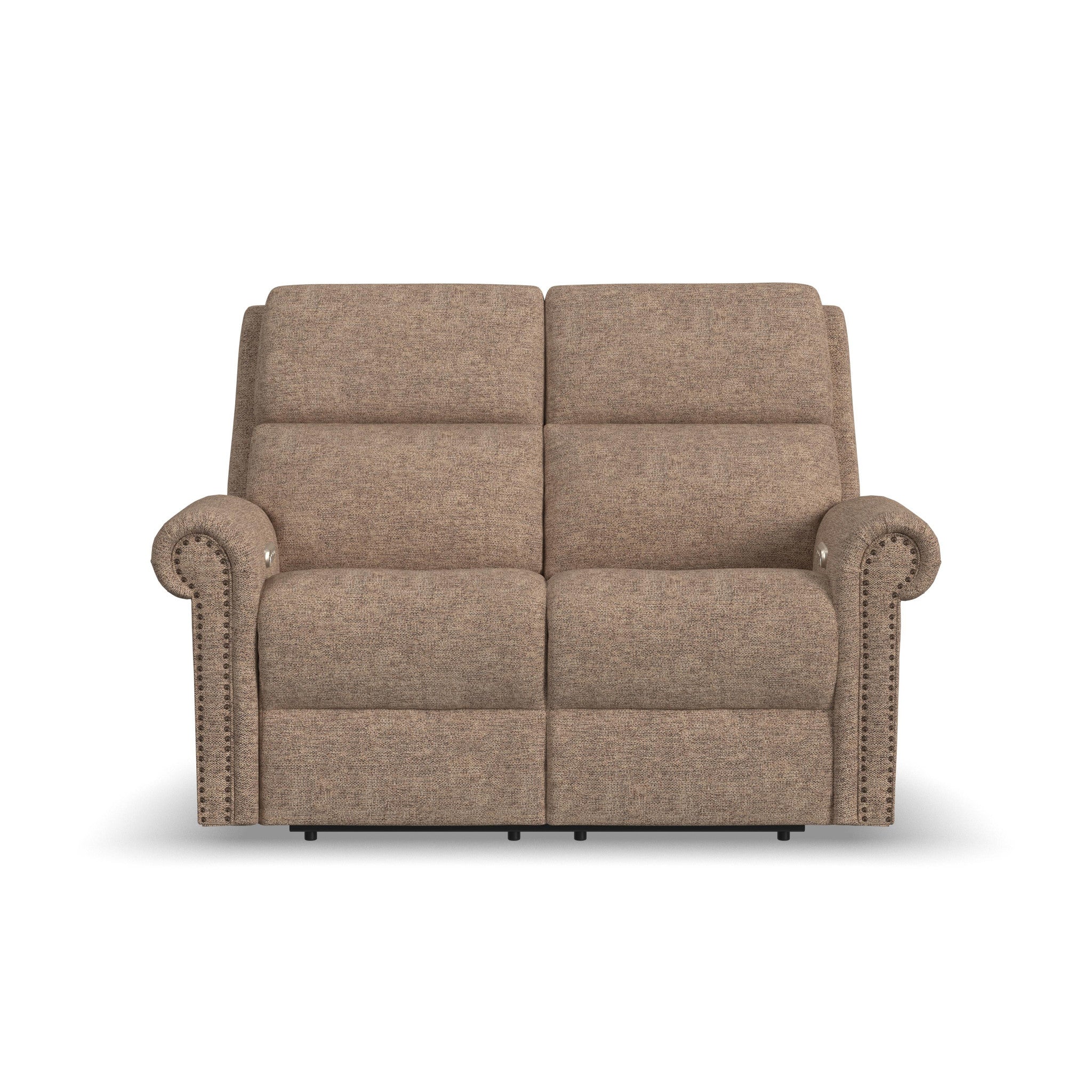 Bernard Fabric Power Reclining Loveseat with Power Headrest & Lumbar