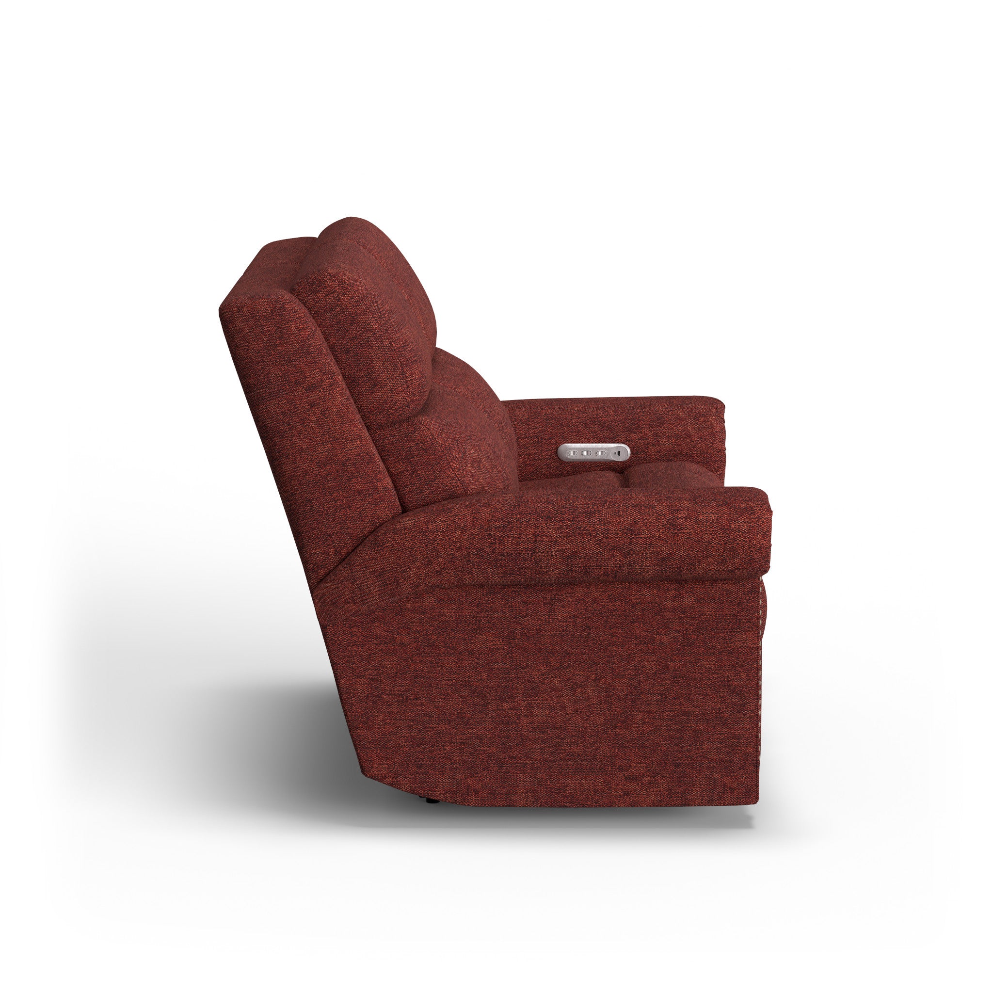Bernard Fabric Power Reclining Loveseat with Power Headrest & Lumbar