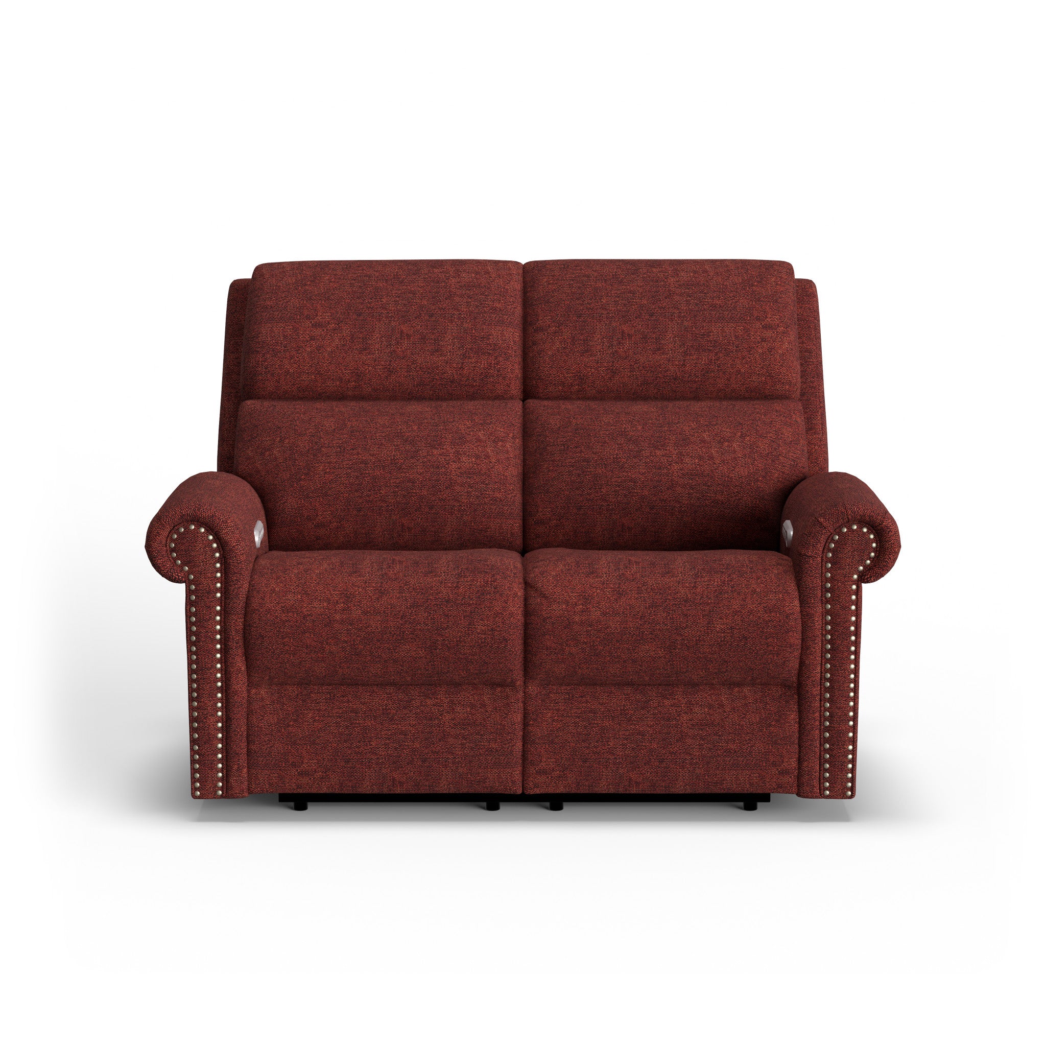 Bernard Fabric Power Reclining Loveseat with Power Headrest & Lumbar
