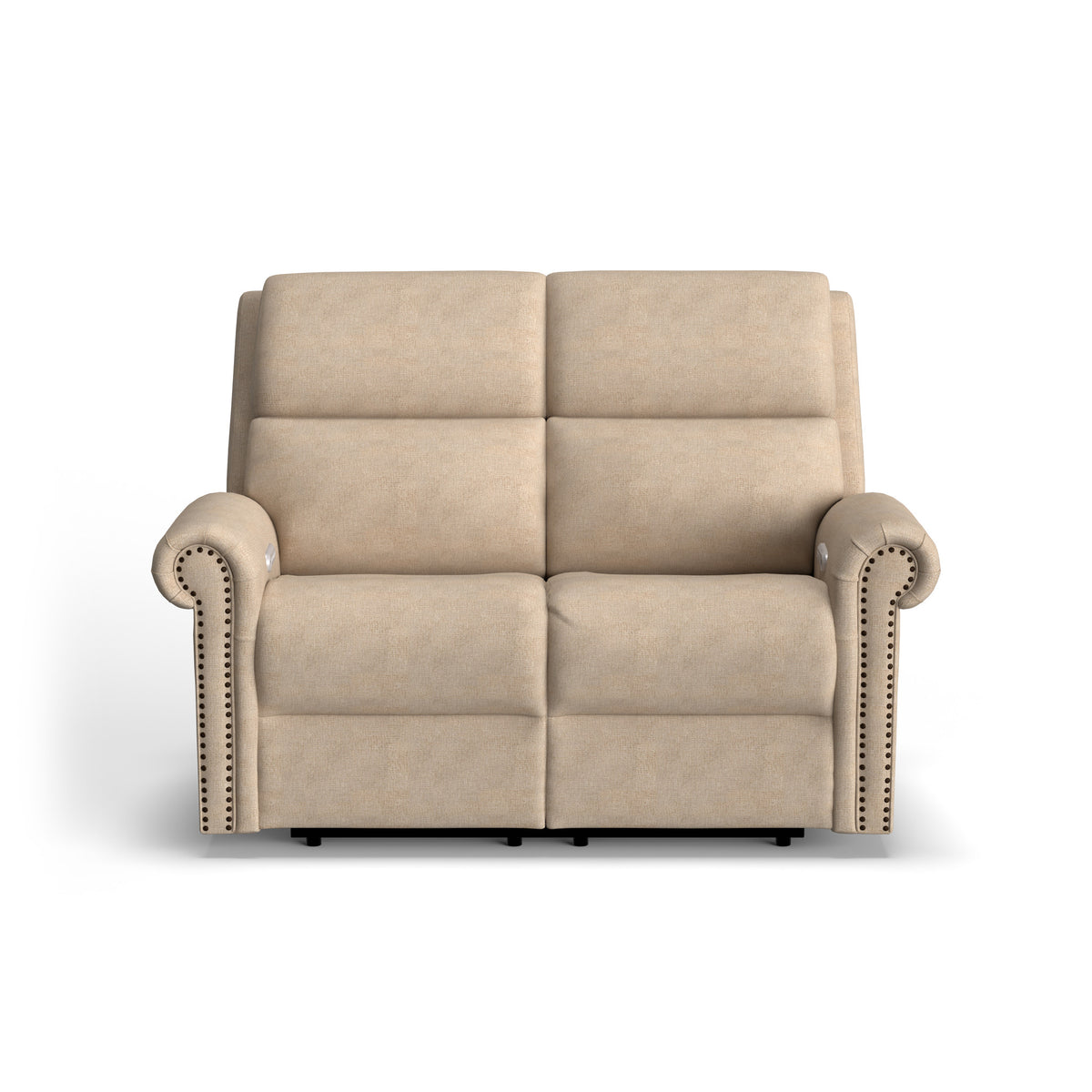 Bernard Fabric Power Reclining Loveseat with Power Headrest & Lumbar