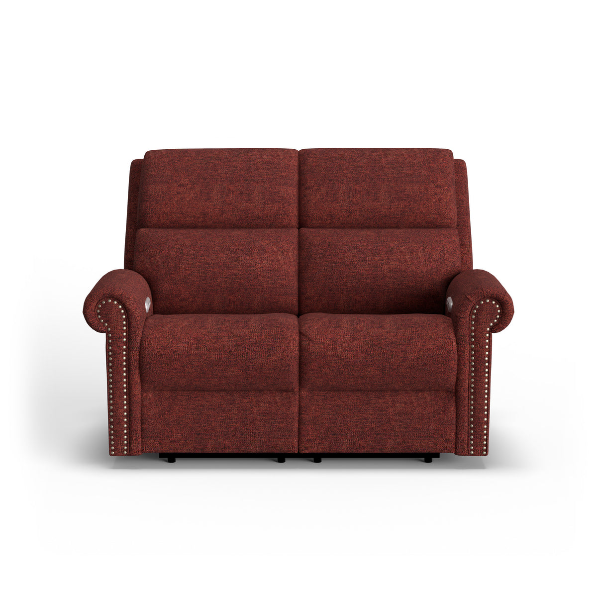 Bernard Fabric Power Reclining Loveseat with Power Headrest & Lumbar