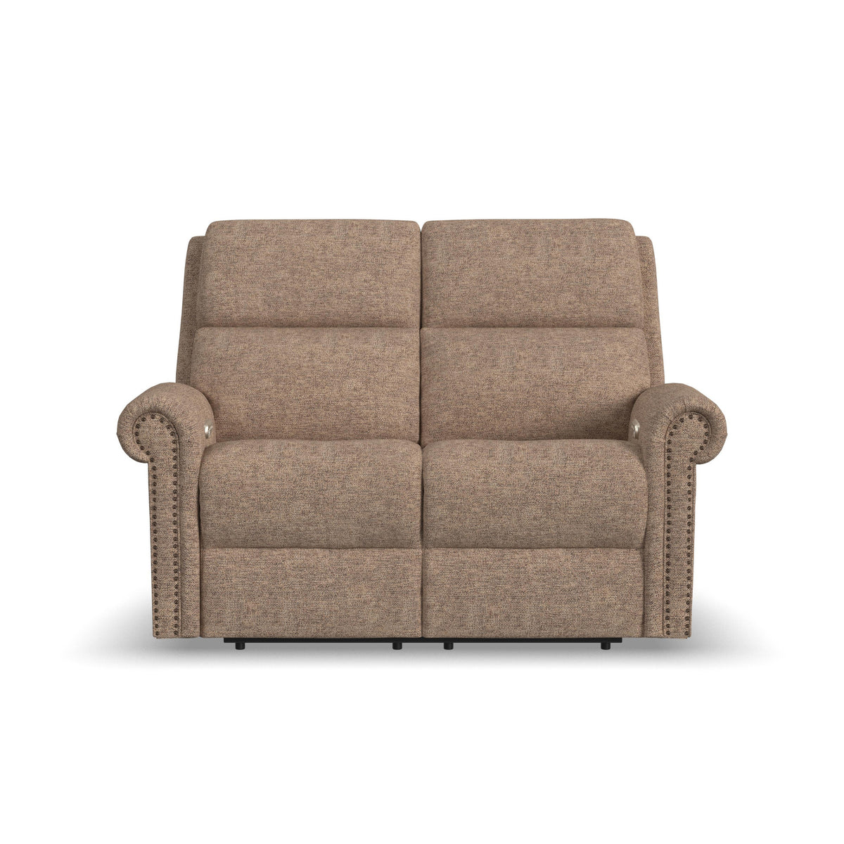 Bernard Fabric Power Reclining Loveseat with Power Headrest & Lumbar