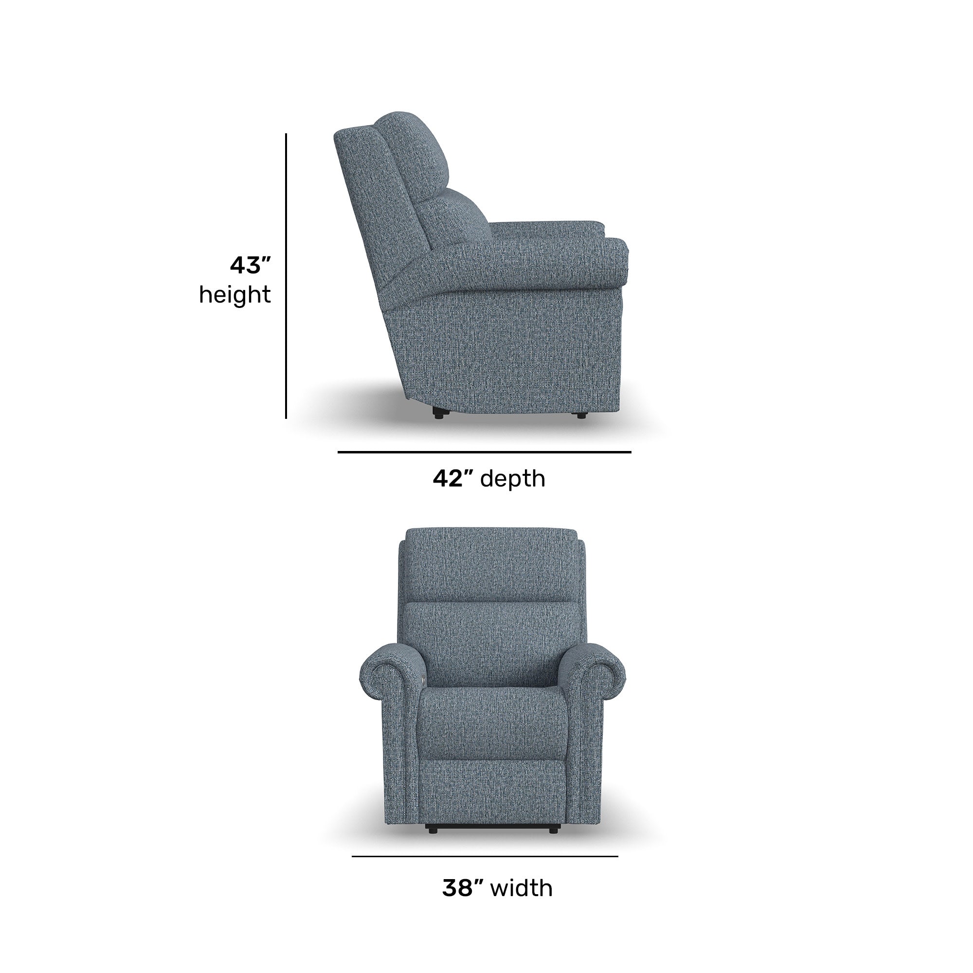 Bernard Fabric Power Recliner with Power Headrest & Lumbar