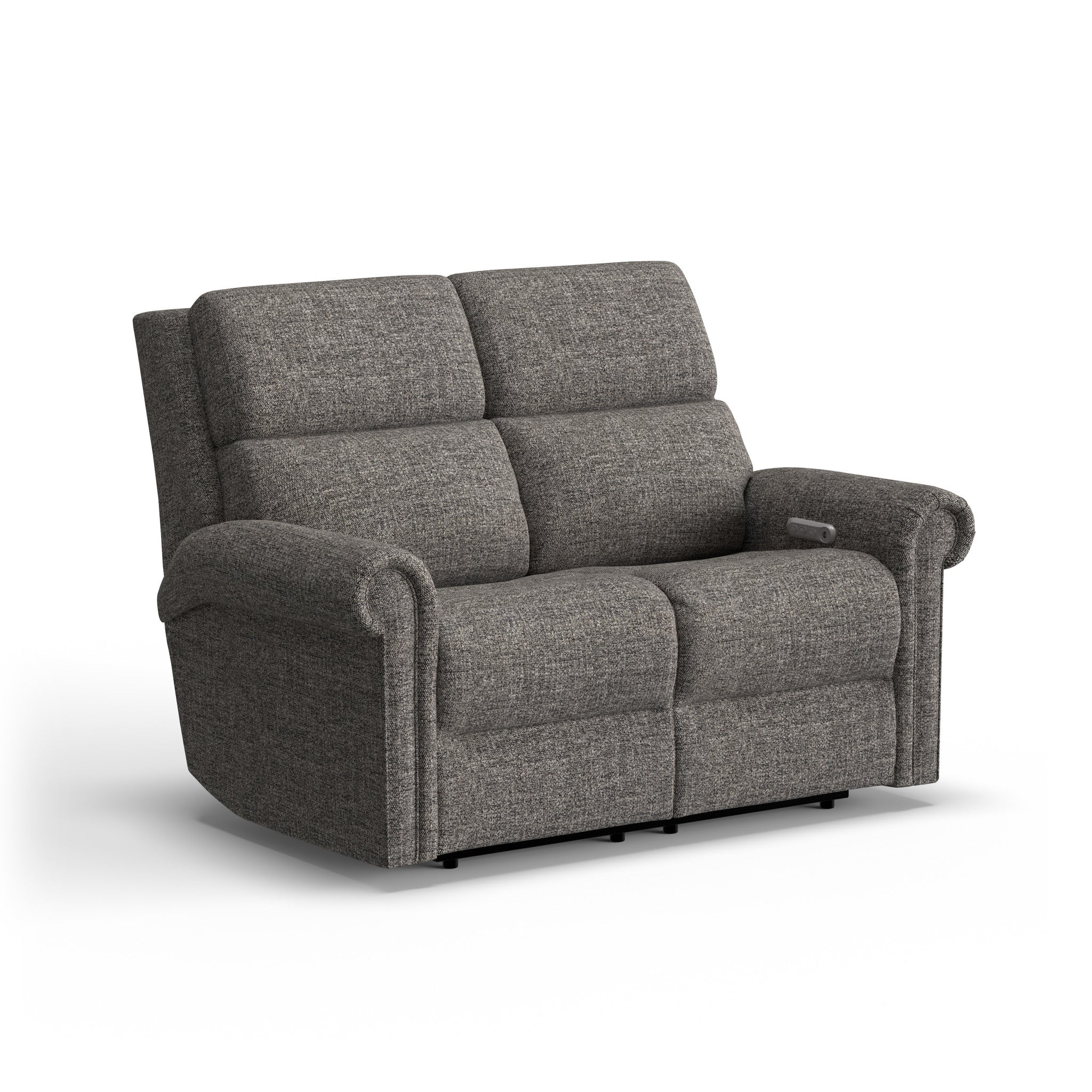 Bernard Fabric Power Reclining Loveseat with Power Headrest & Lumbar