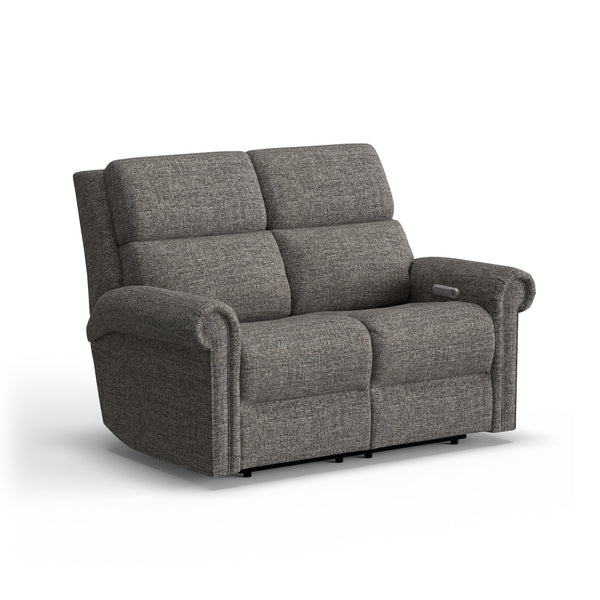 Bernard Fabric Power Reclining Loveseat with Power Headrest & Lumbar