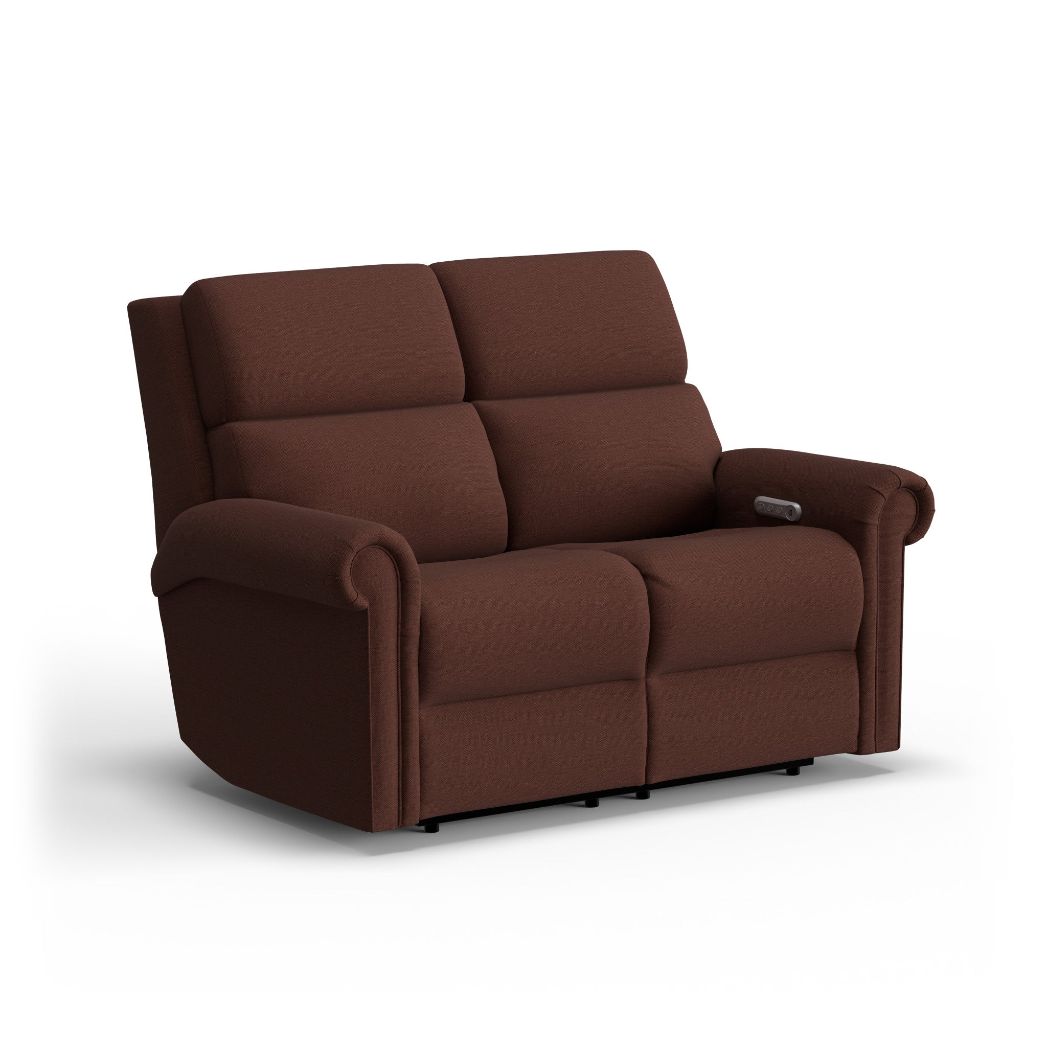 Bernard Fabric Power Reclining Loveseat with Power Headrest & Lumbar