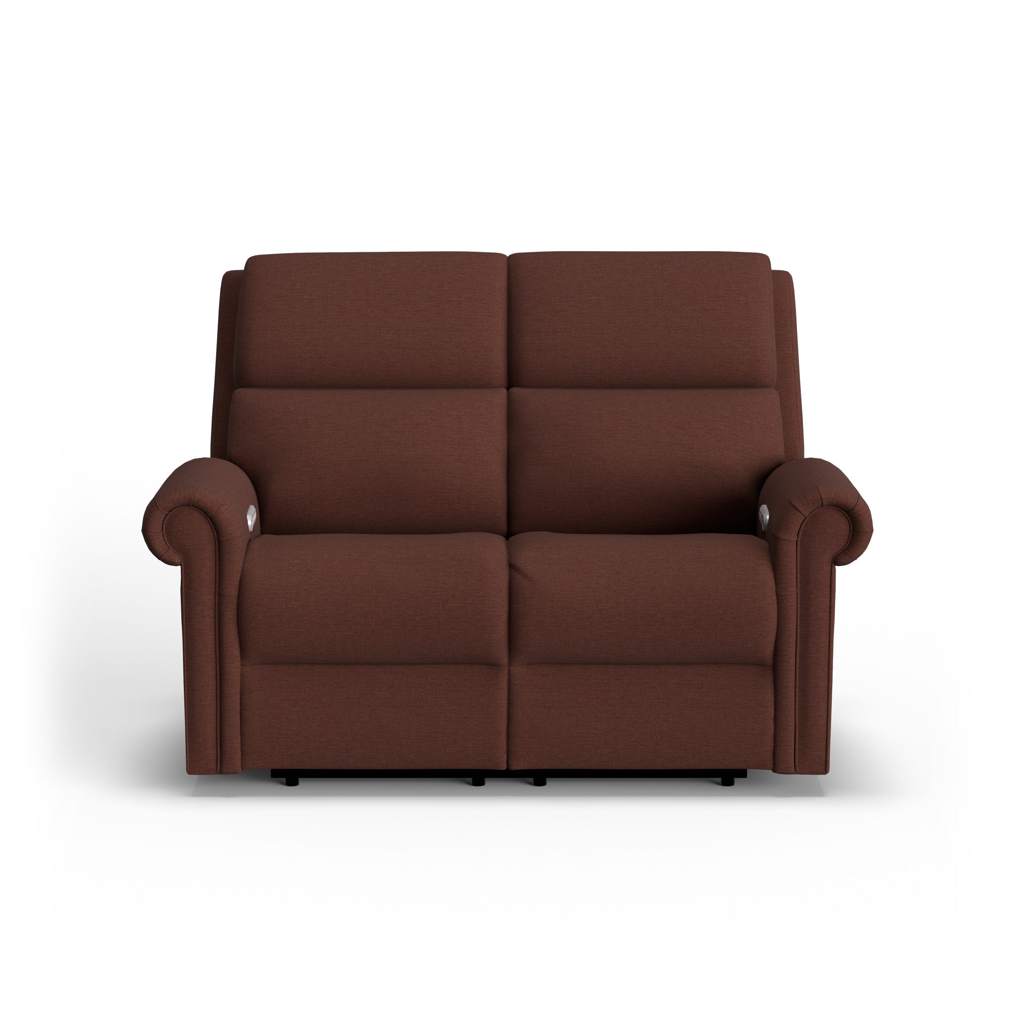 Bernard Fabric Power Reclining Loveseat with Power Headrest & Lumbar