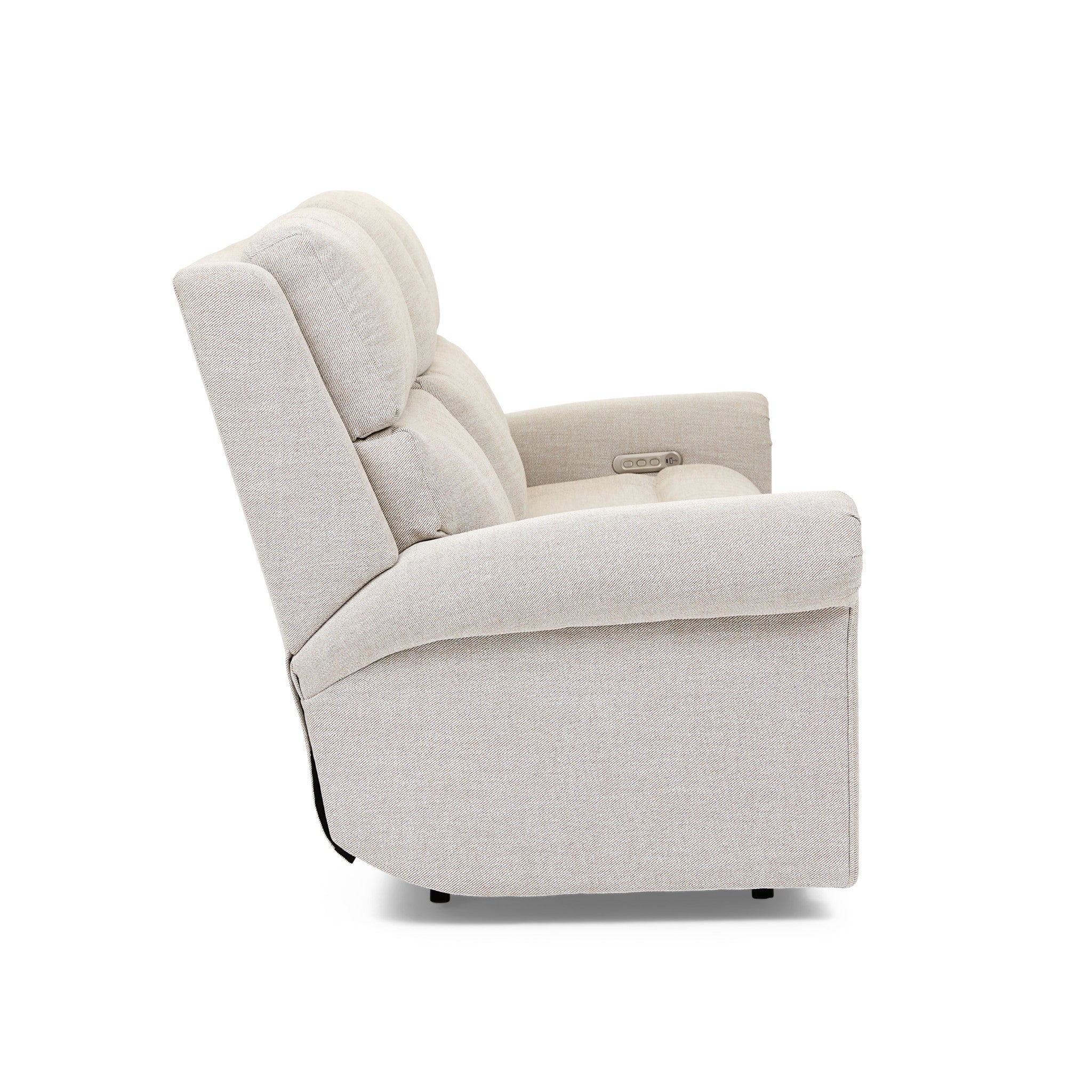 Bernard Fabric Power Reclining Sofa with Console, Power Headrest, & Lumbar