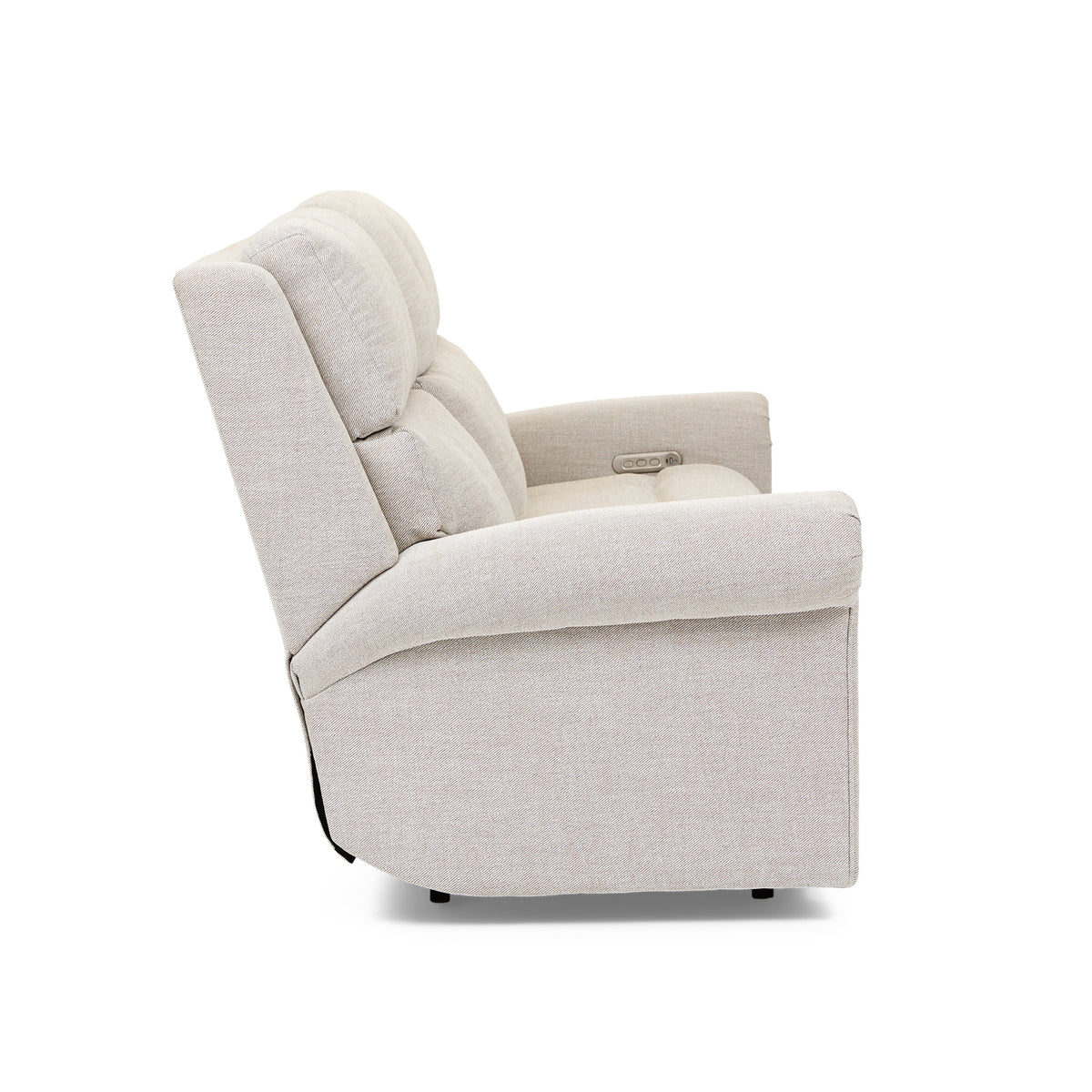 Bernard Fabric Power Reclining Sofa with Console, Power Headrest, & Lumbar