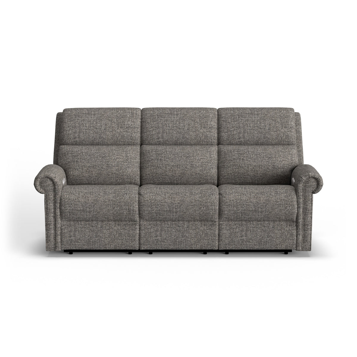 Bernard Fabric Power Reclining Sofa with Console, Power Headrest, & Lumbar