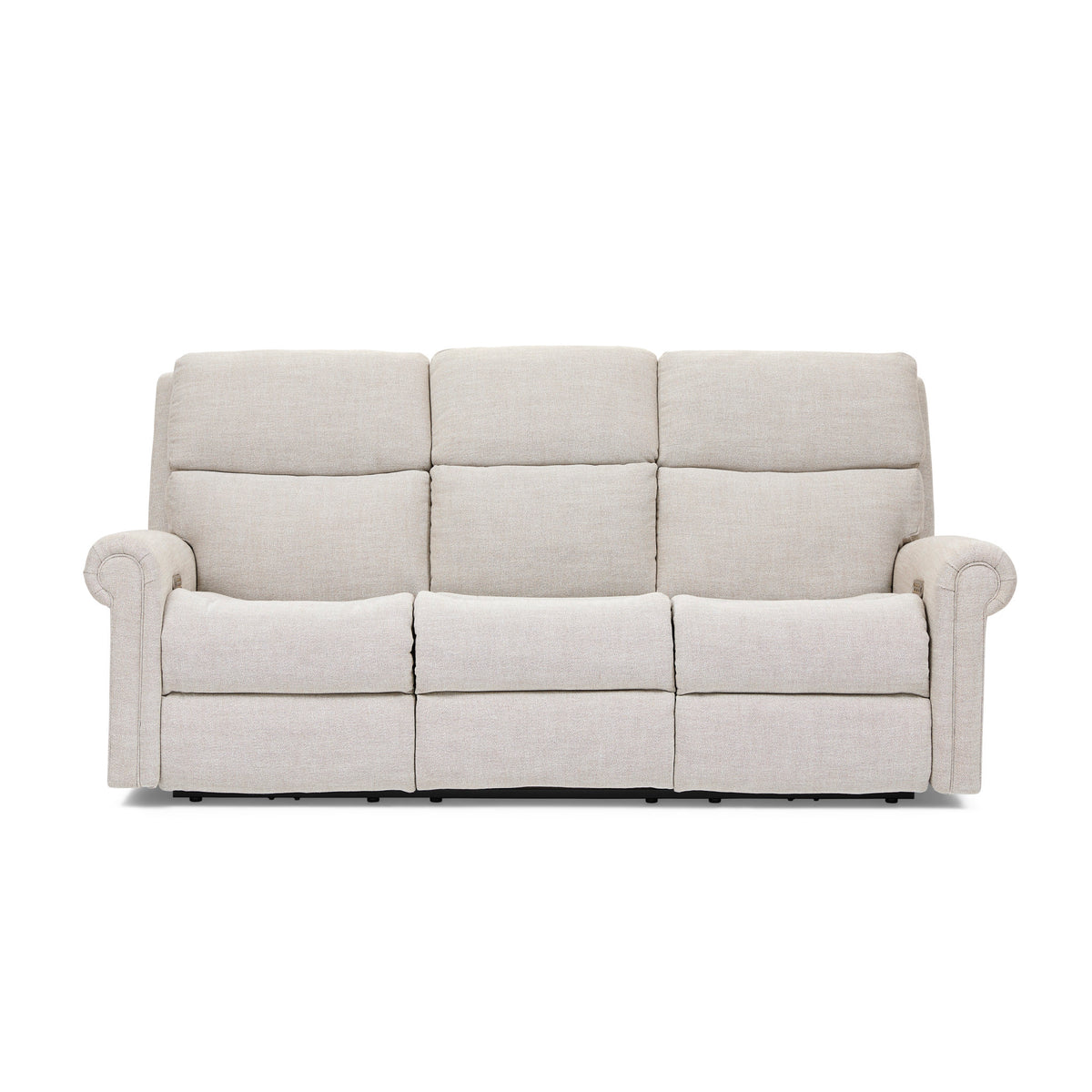 Bernard Fabric Power Reclining Sofa with Console, Power Headrest, & Lumbar