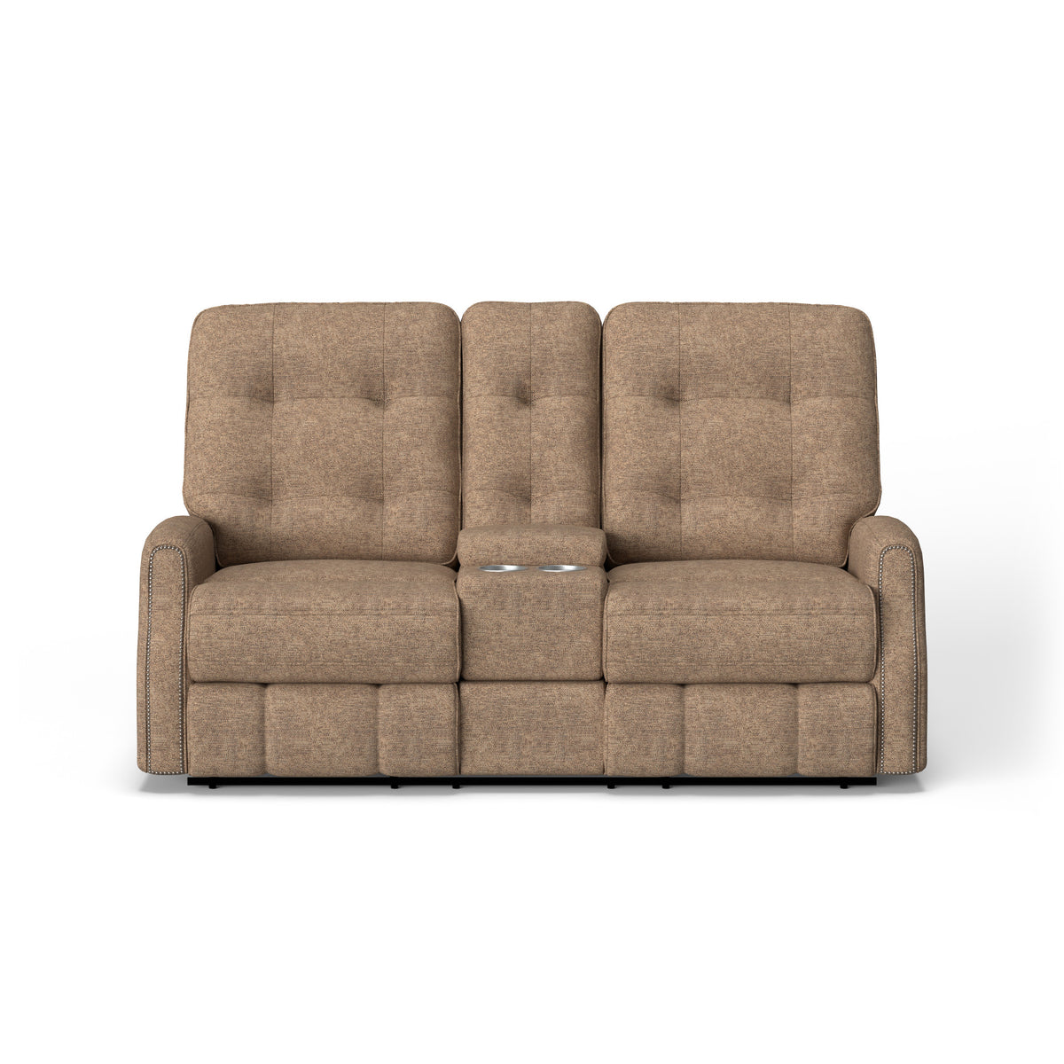 Devon Fabric Power Reclining Loveseat with Console