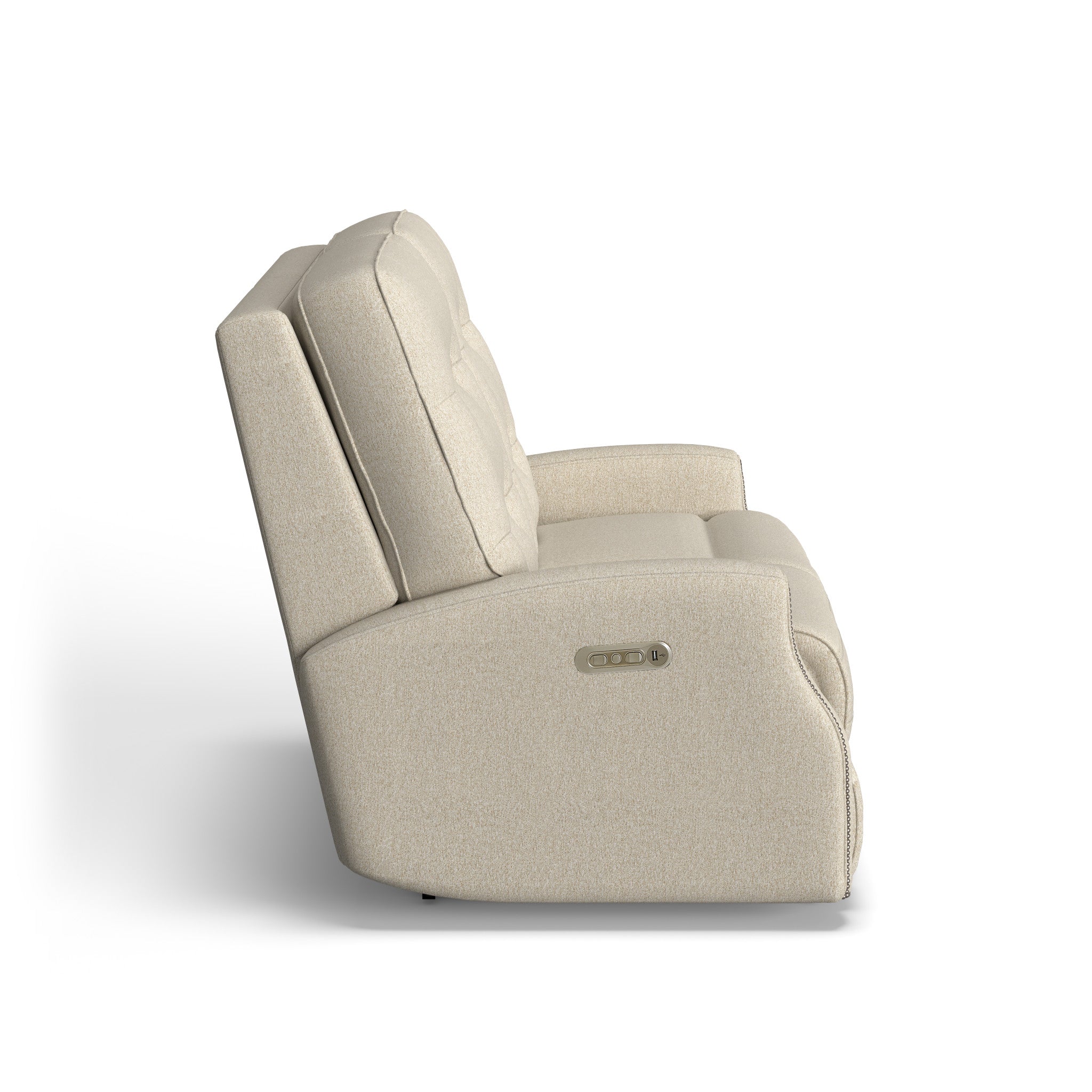 Devon Fabric Power Reclining Loveseat with Power Headrests