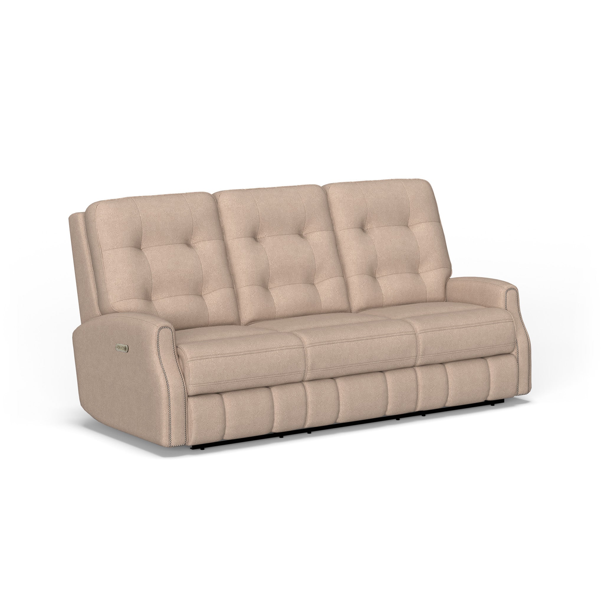 Devon Fabric Power Reclining Sofa with Power Headrests