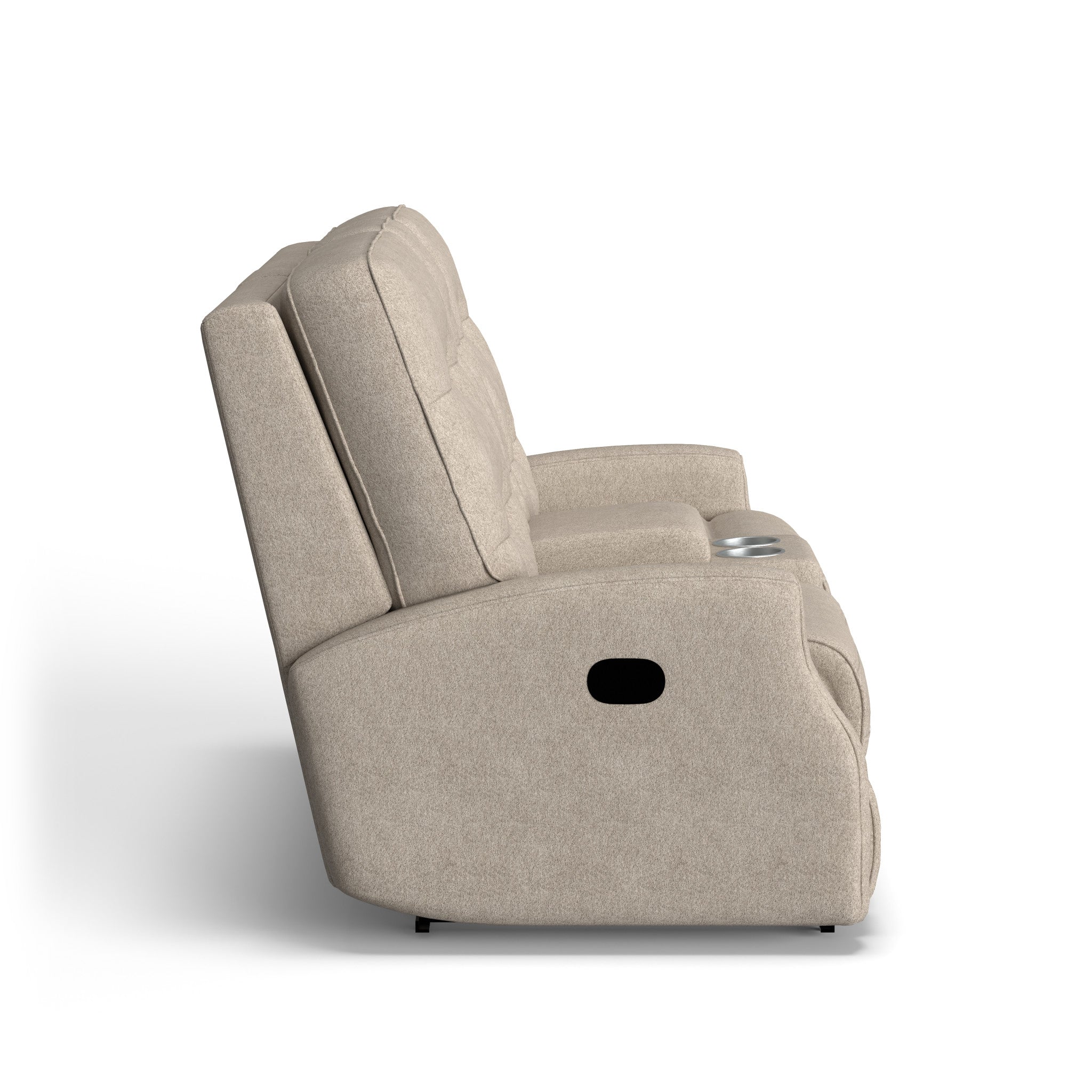 Devon Fabric Reclining Loveseat with Console