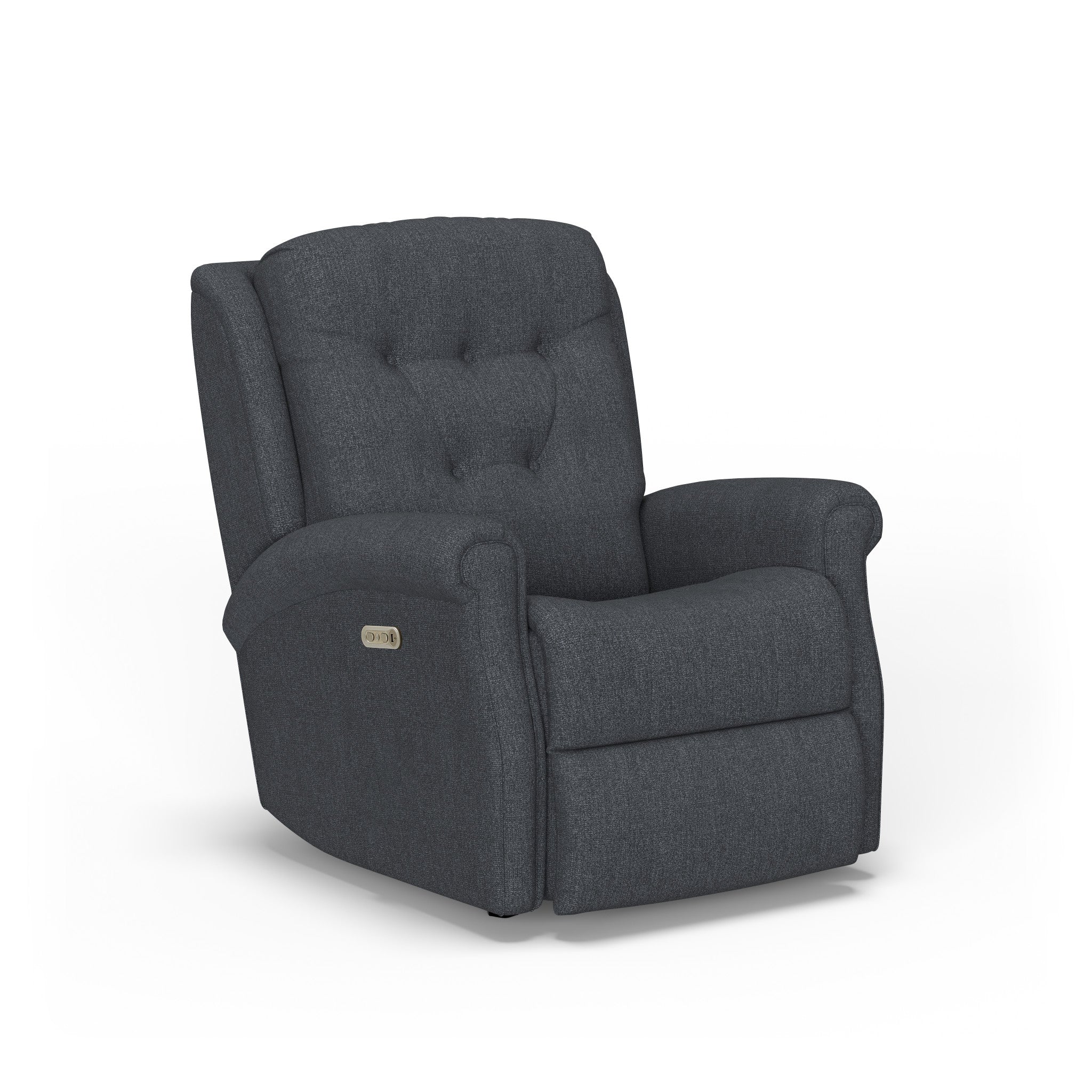 Minnie Fabric Power Rocking Recliner with Power Headrest