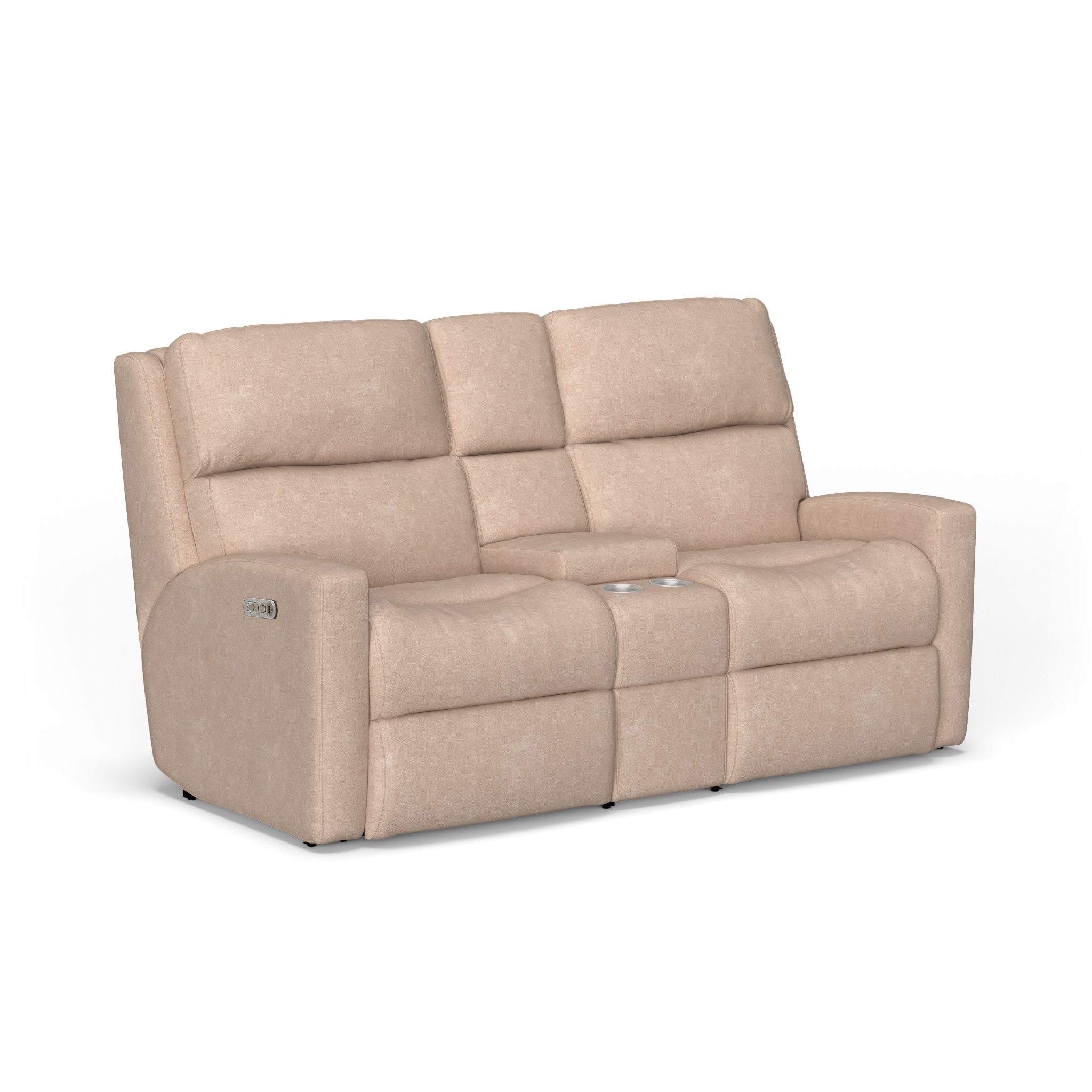 Catalina Fabric Power Reclining Loveseat with Console & Power Headrests