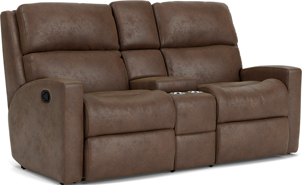 Catalina Fabric Reclining Loveseat with Console