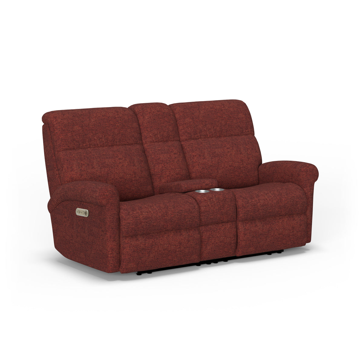 Davis Fabric Power Reclining Loveseat with Console & Power Headrests