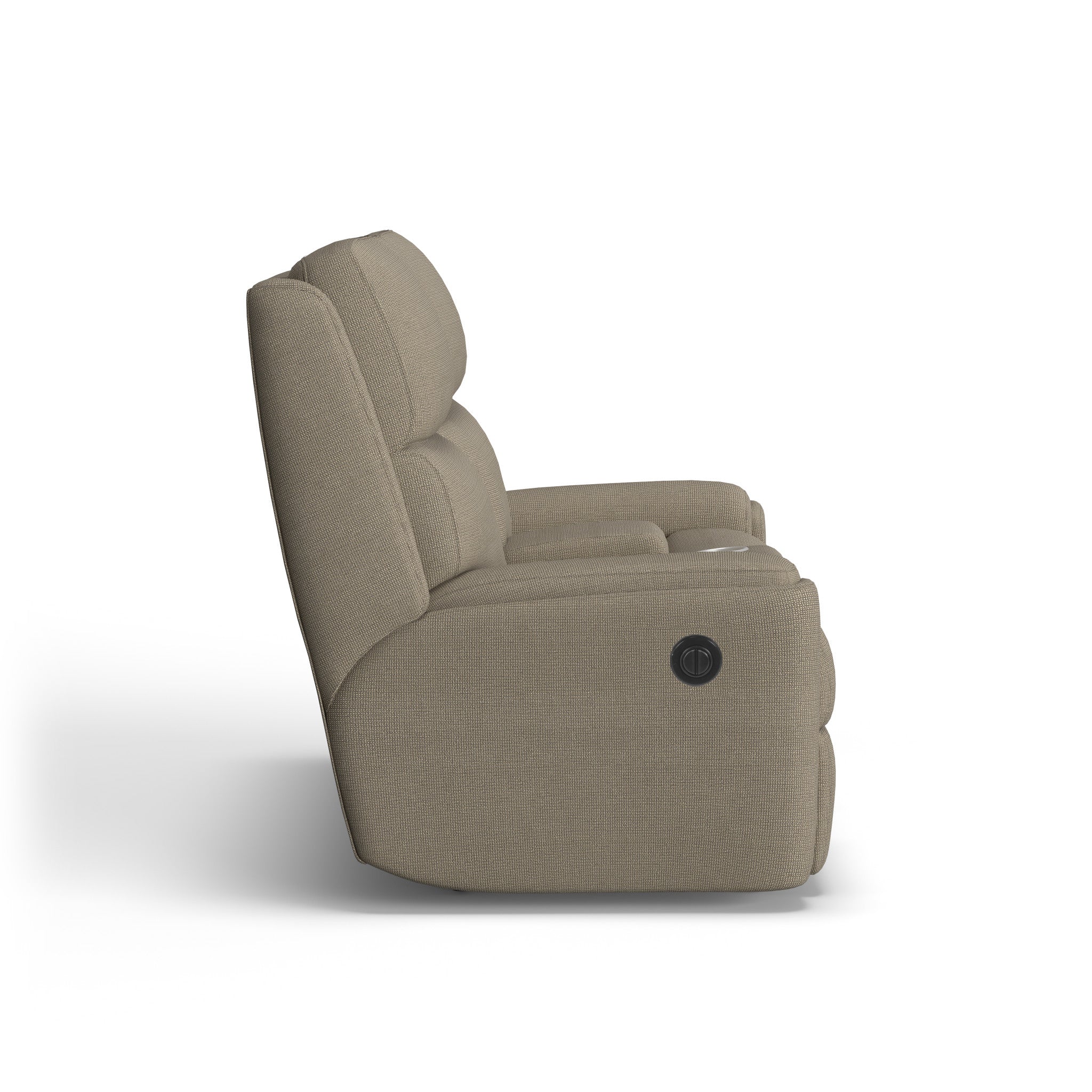 Rio Fabric Power Reclining Loveseat with Console