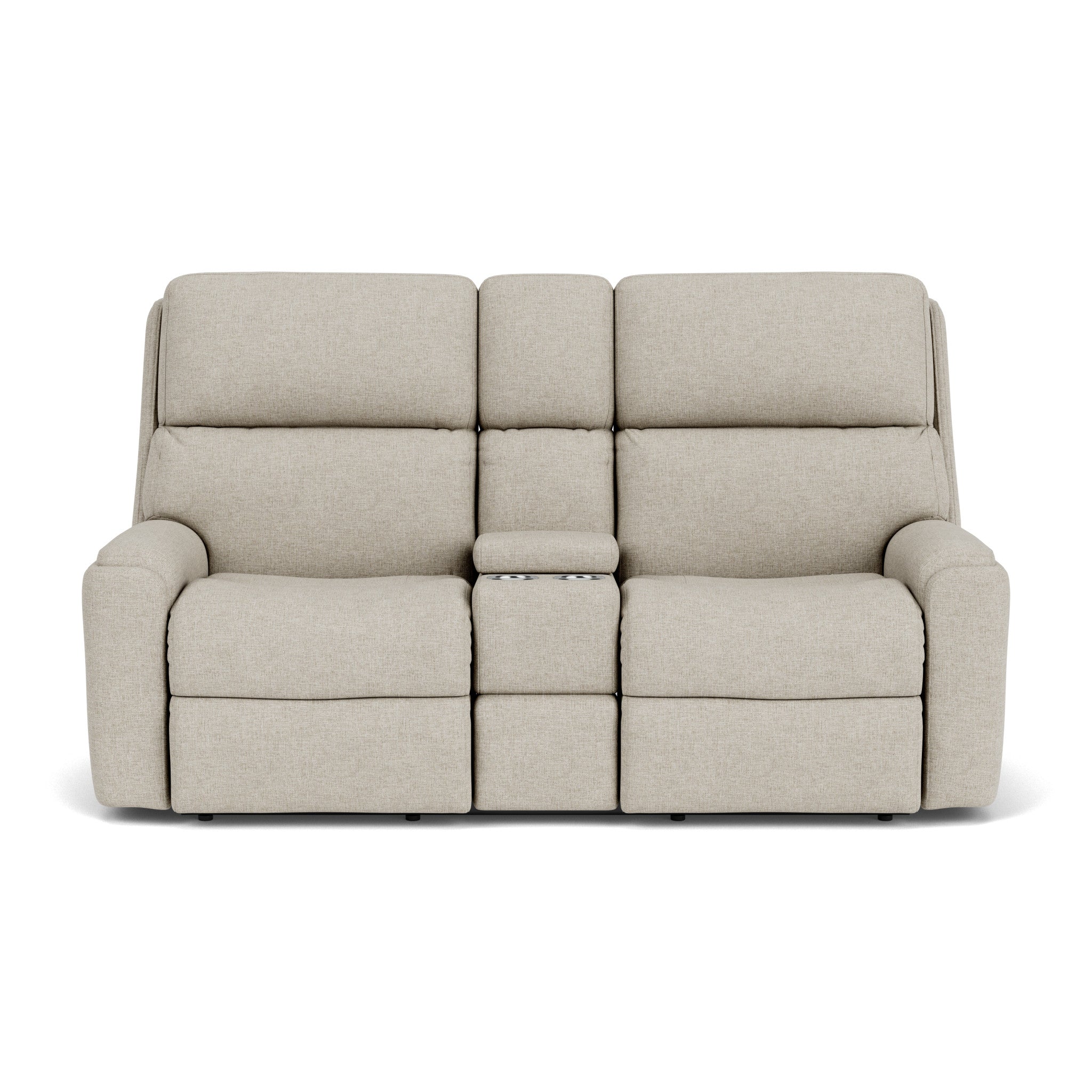 Rio Fabric Reclining Loveseat with Console