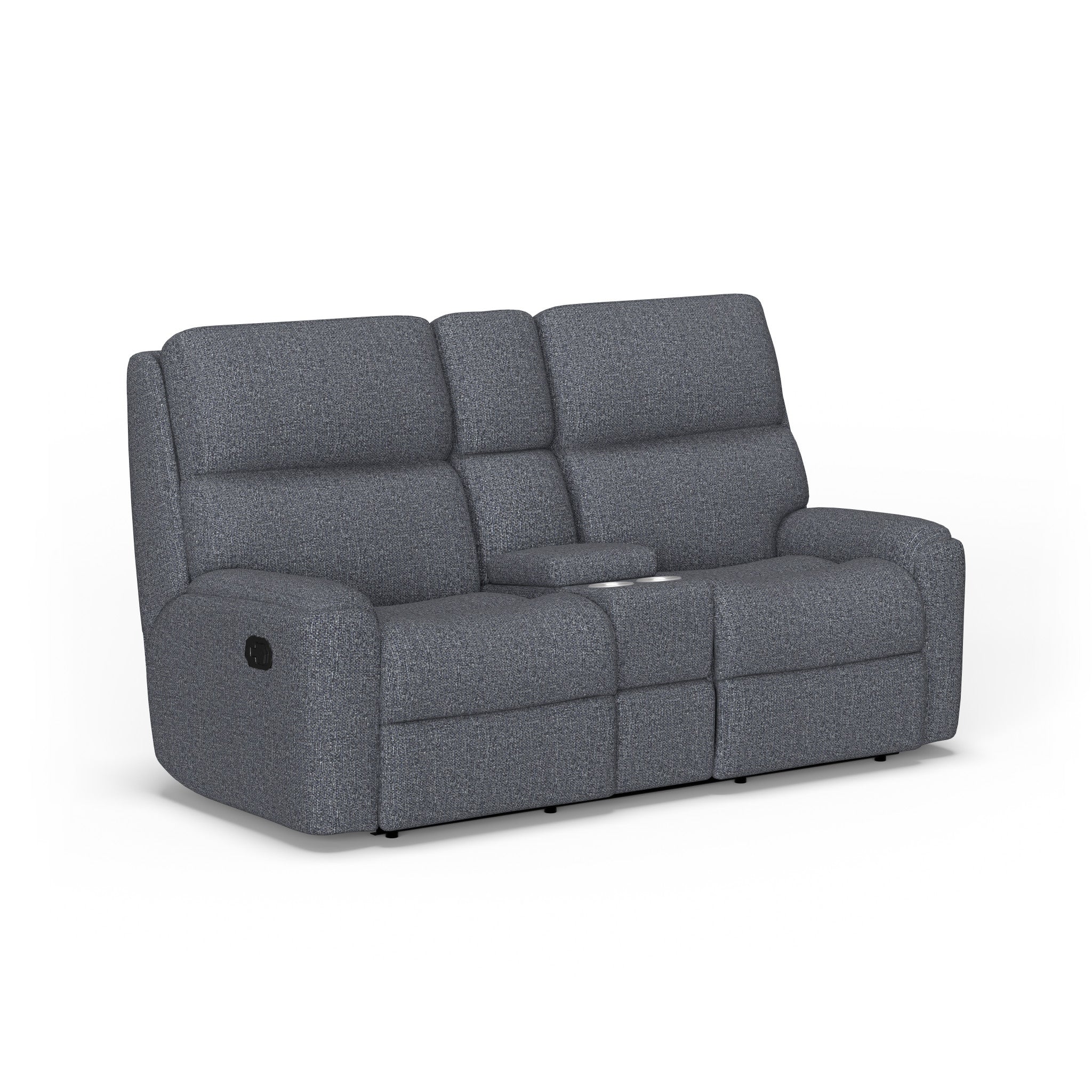 Rio Fabric Reclining Loveseat with Console