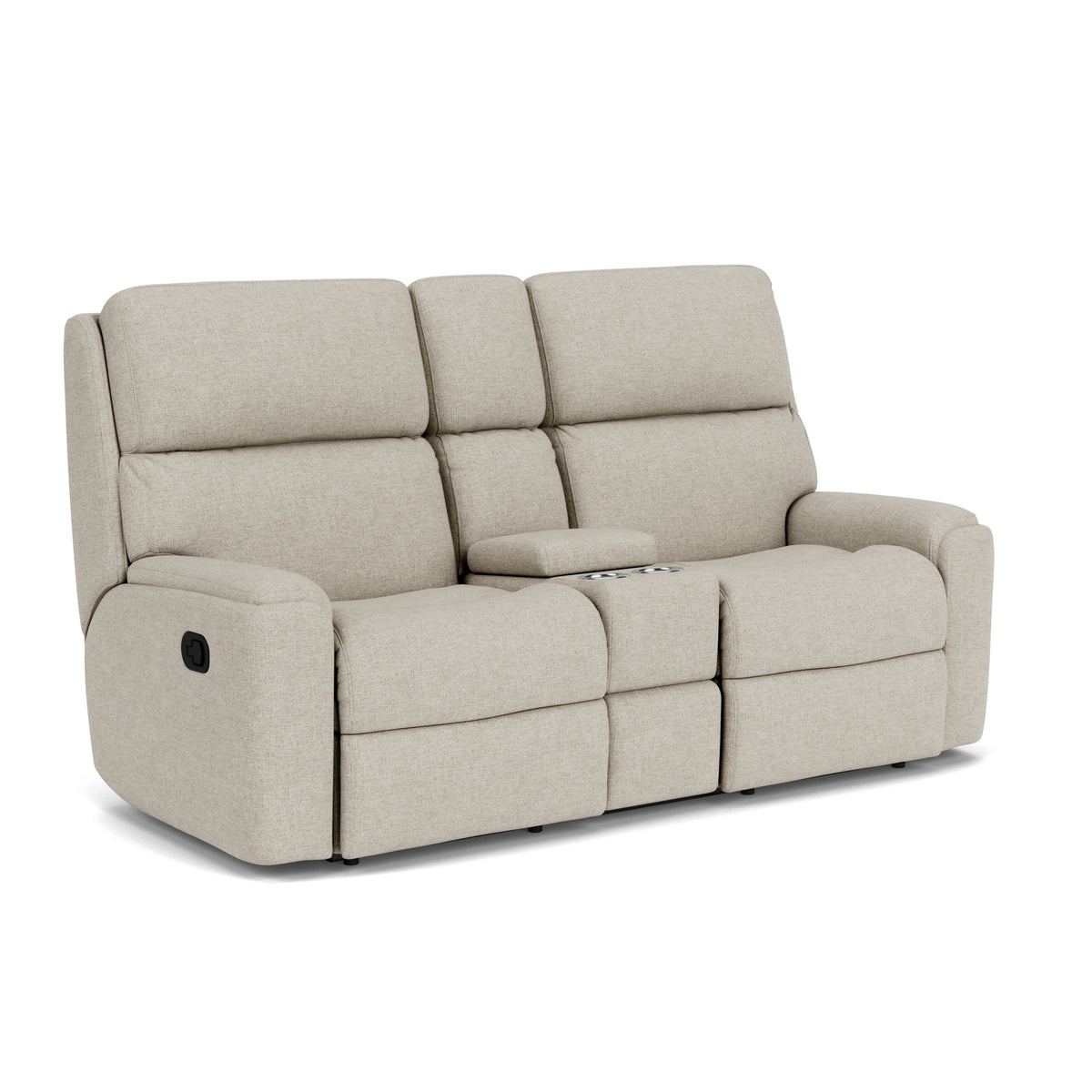 Rio Fabric Reclining Loveseat with Console