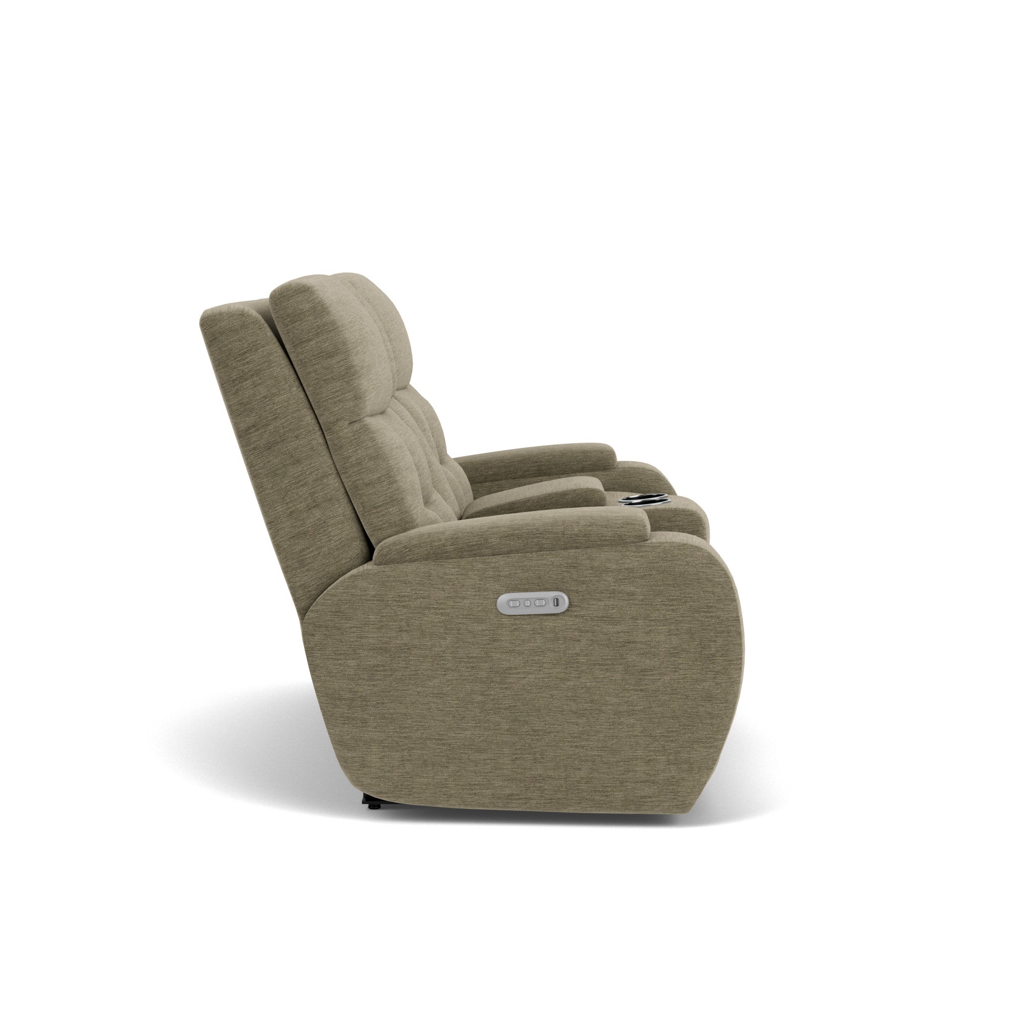 Strait Fabric Power Recliner with Power Headrest & Lumbar