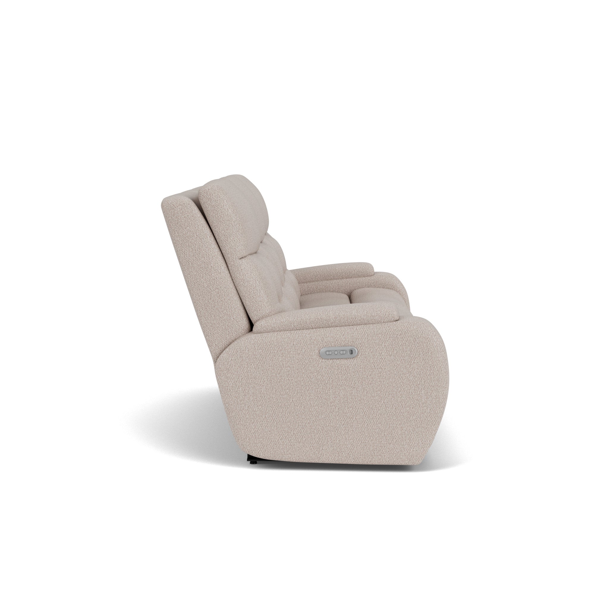 Strait Fabric Power Reclining Sofa with Power Headrests
