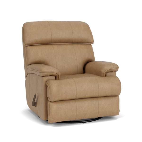Geneva Leather Swivel Gliding Recliner