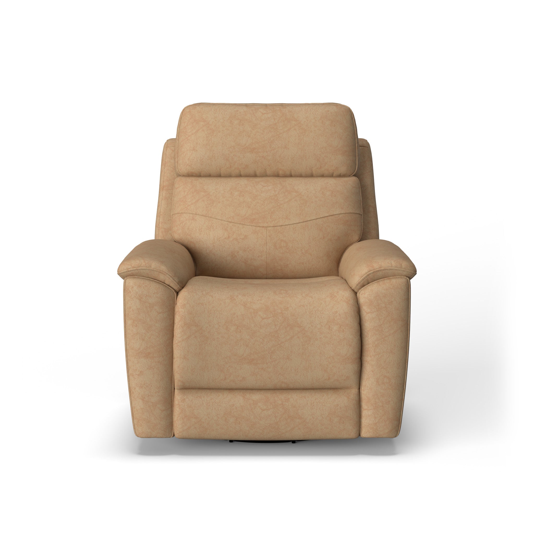 Refined Leather Power Swivel Gliding Recliner with Power Headrest & Lumbar