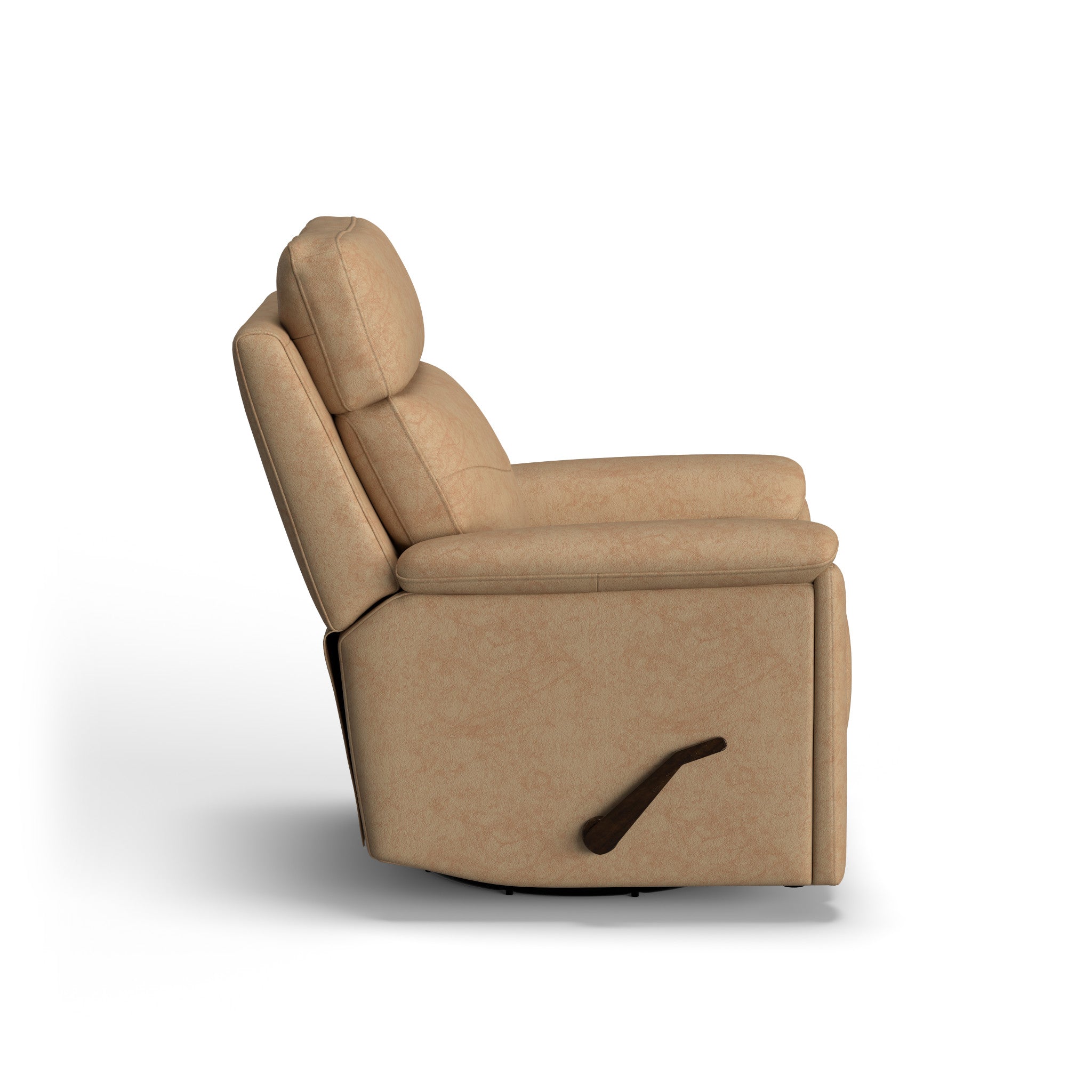 Refined Leather Swivel Gliding Recliner