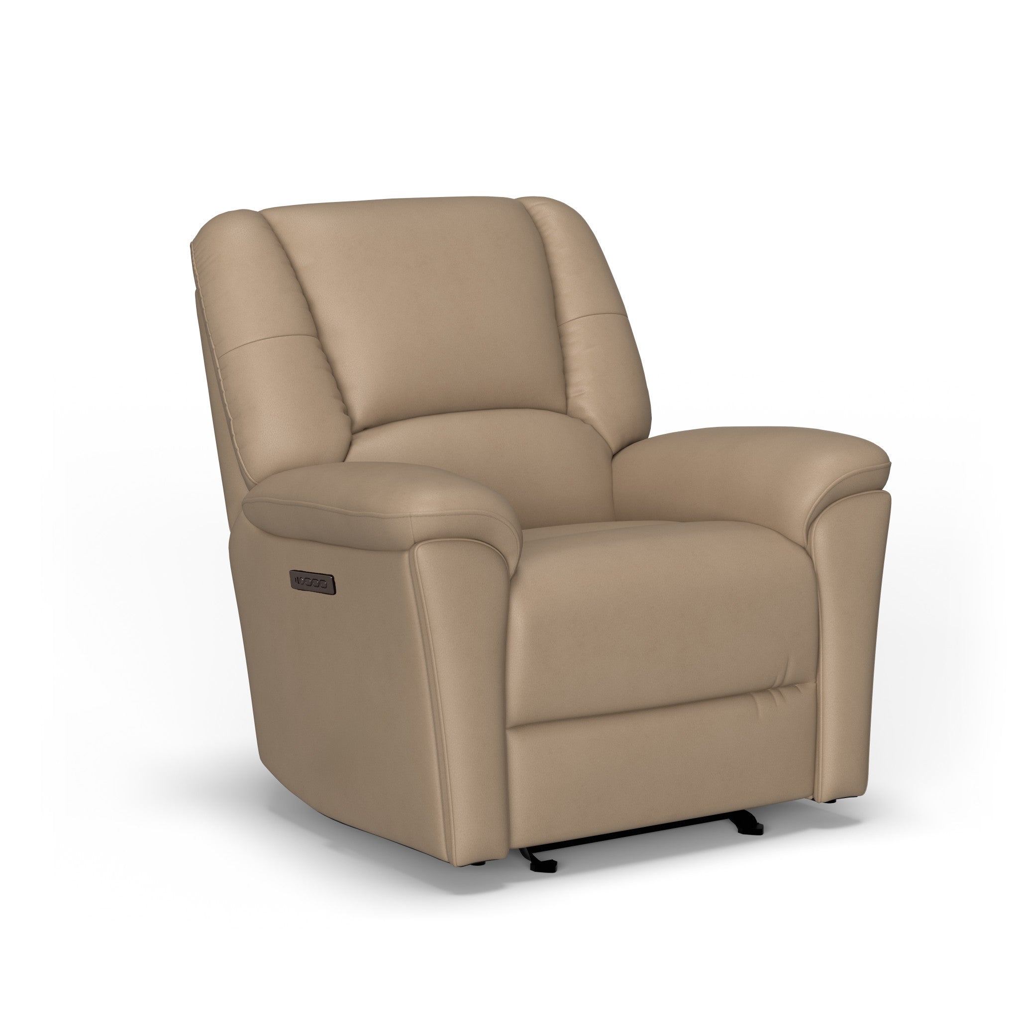 Plush Leather Power Gliding Recliner with Power Headrest & Lumbar