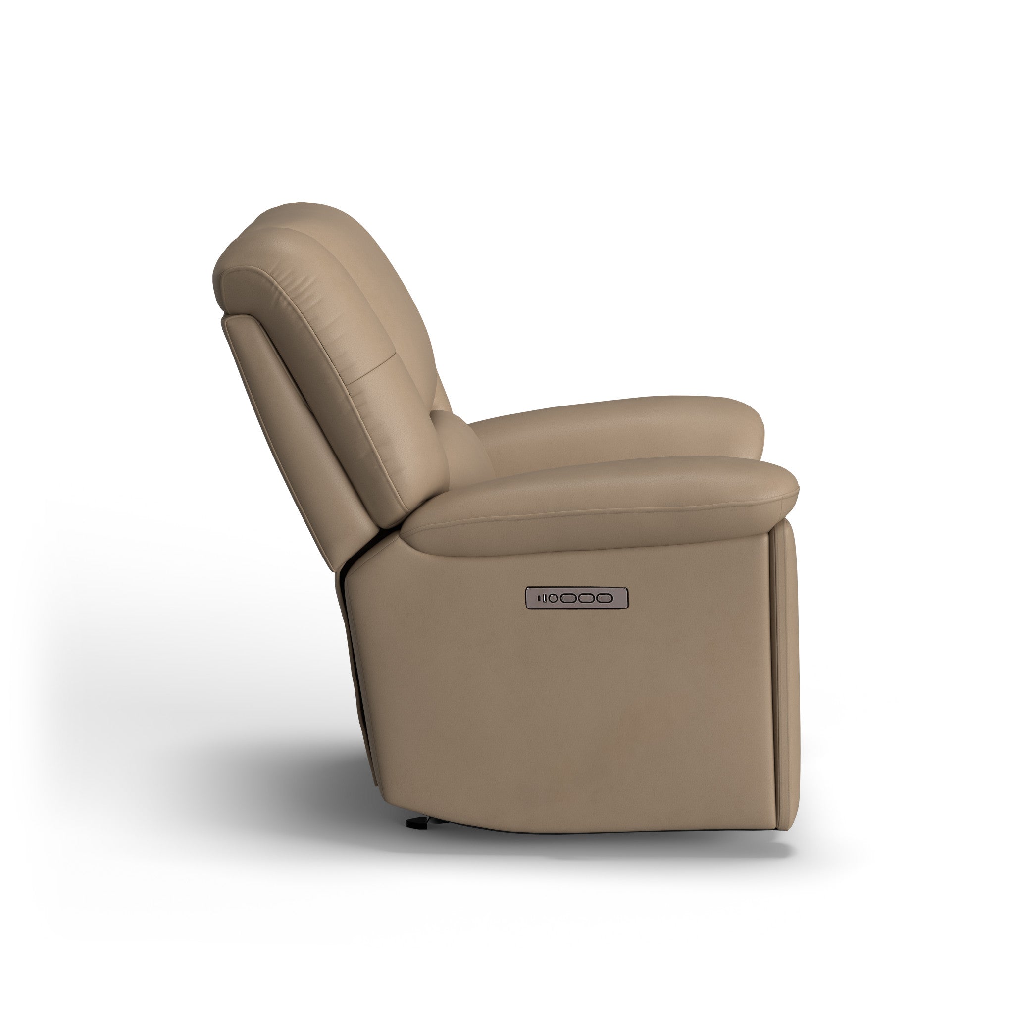 Plush Leather Power Gliding Recliner with Power Headrest & Lumbar