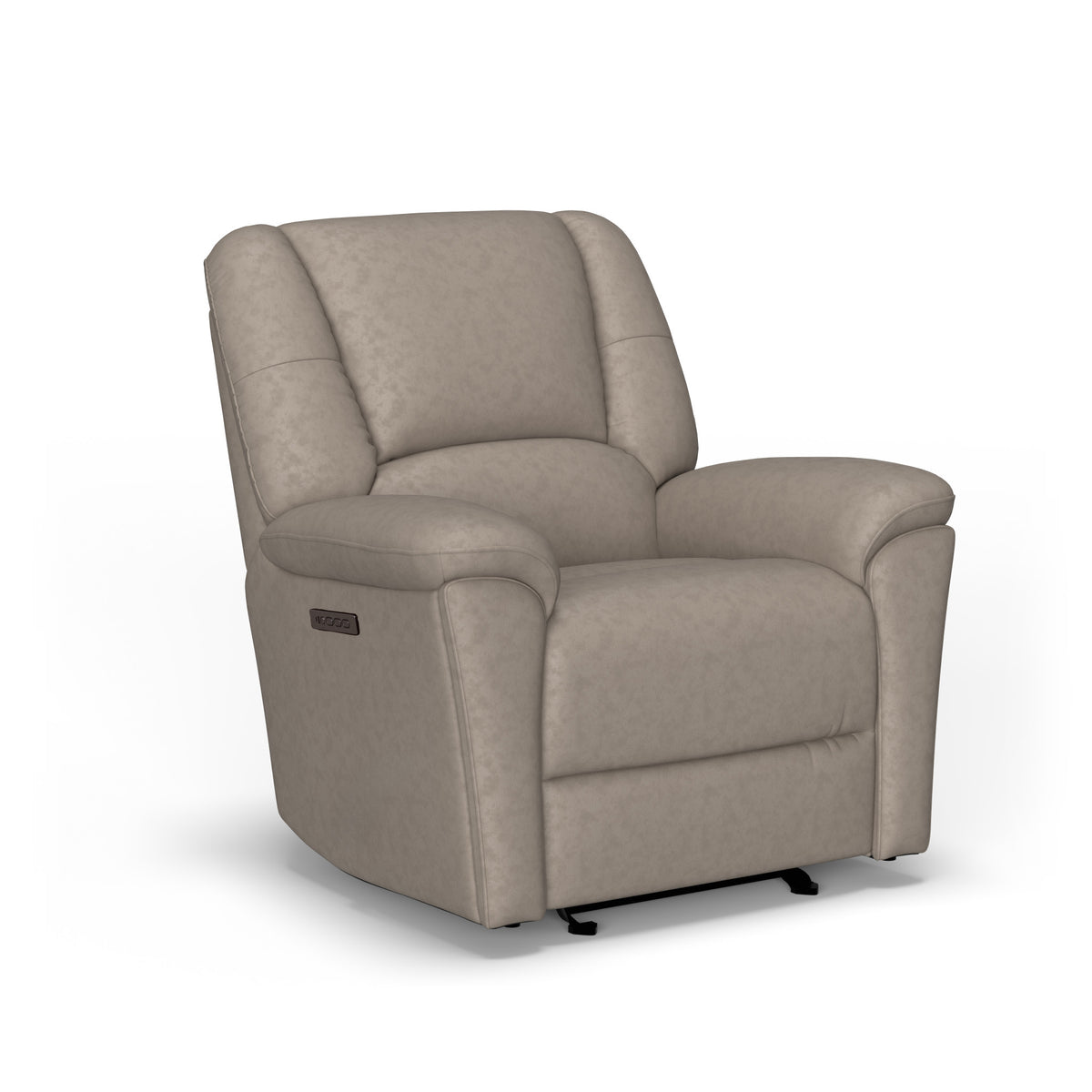 Plush Leather Power Gliding Recliner with Power Headrest & Lumbar