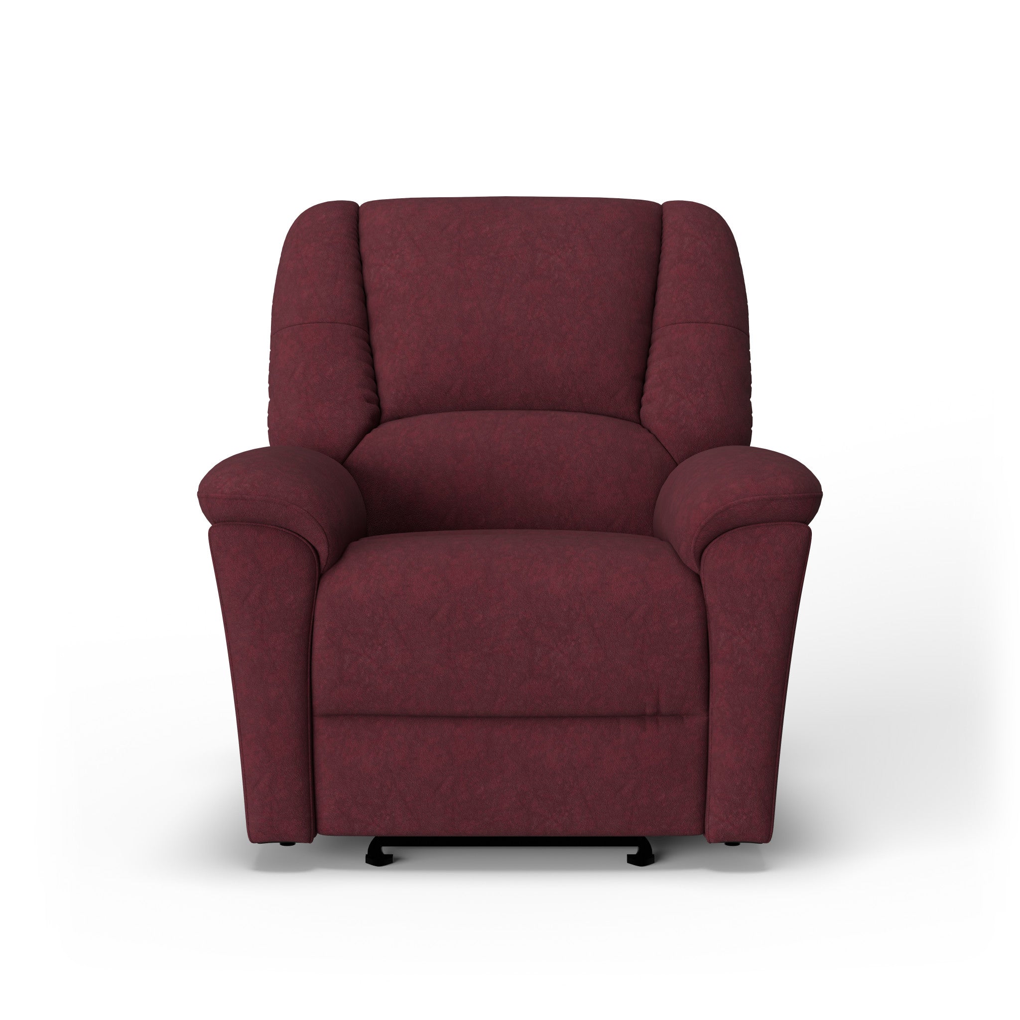 Plush Leather Gliding Recliner